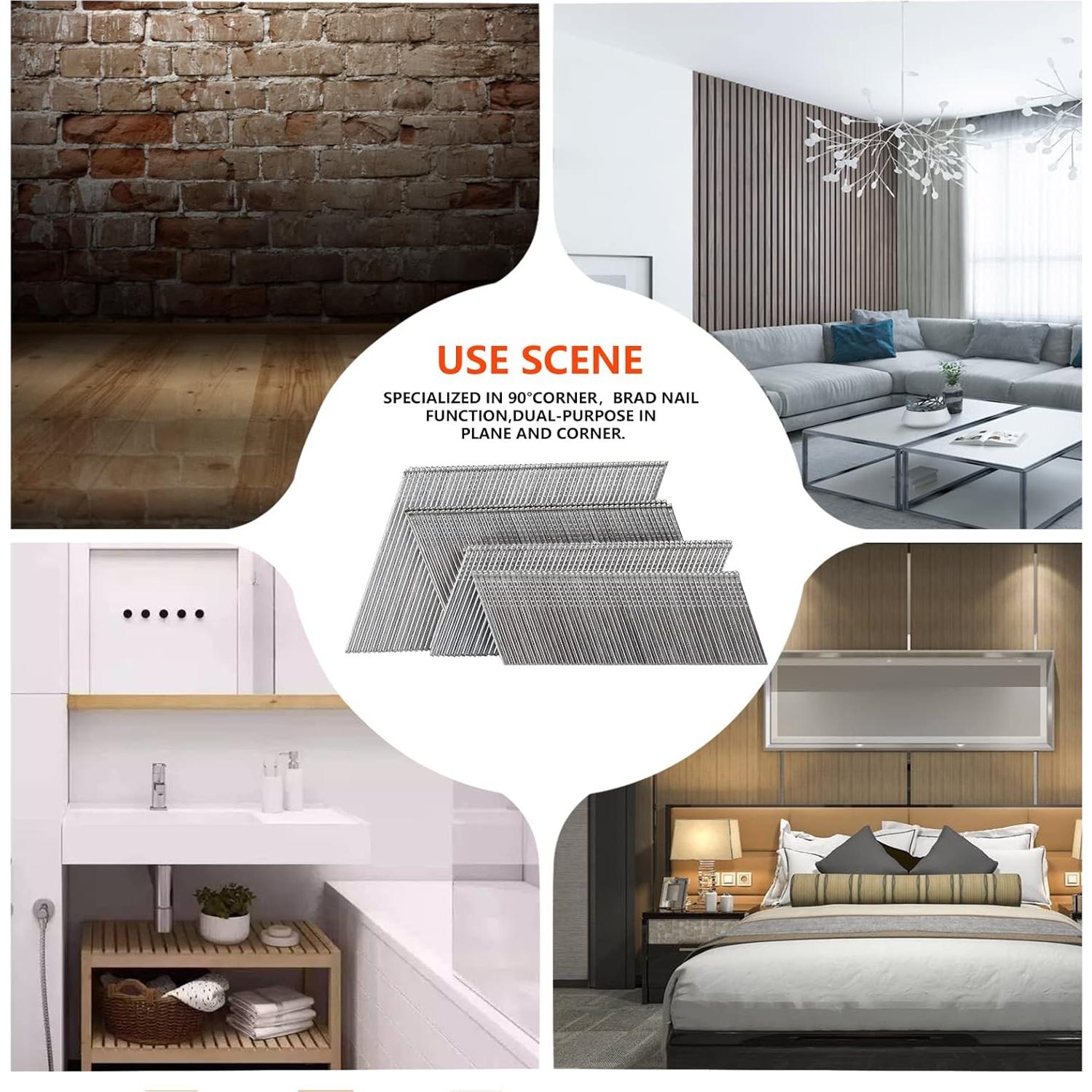 Clavos de Acabado Angulados 16GA SITLDY 3.81cm 1000 Unidades Galvanizados