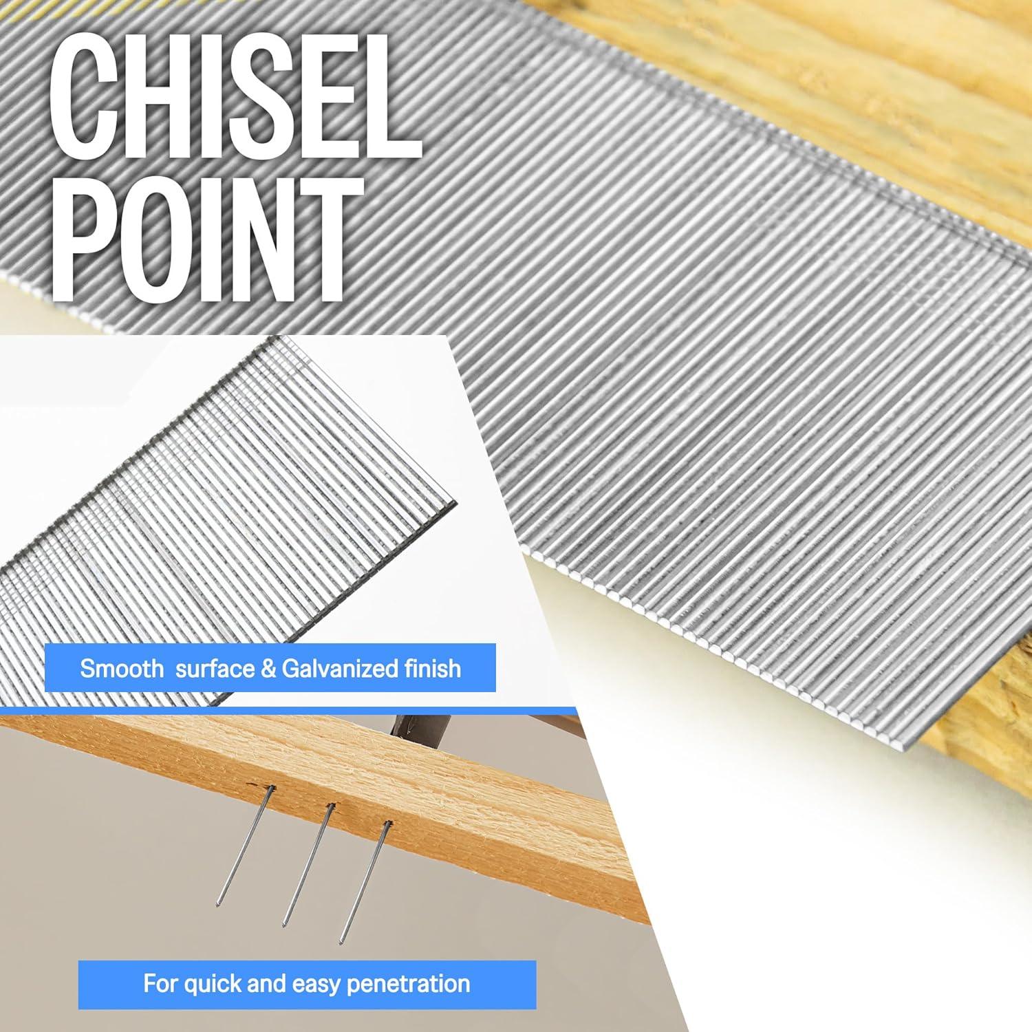 Clavos Brad Galvanizados Meite 18GA 1/2" 5000 Unidades