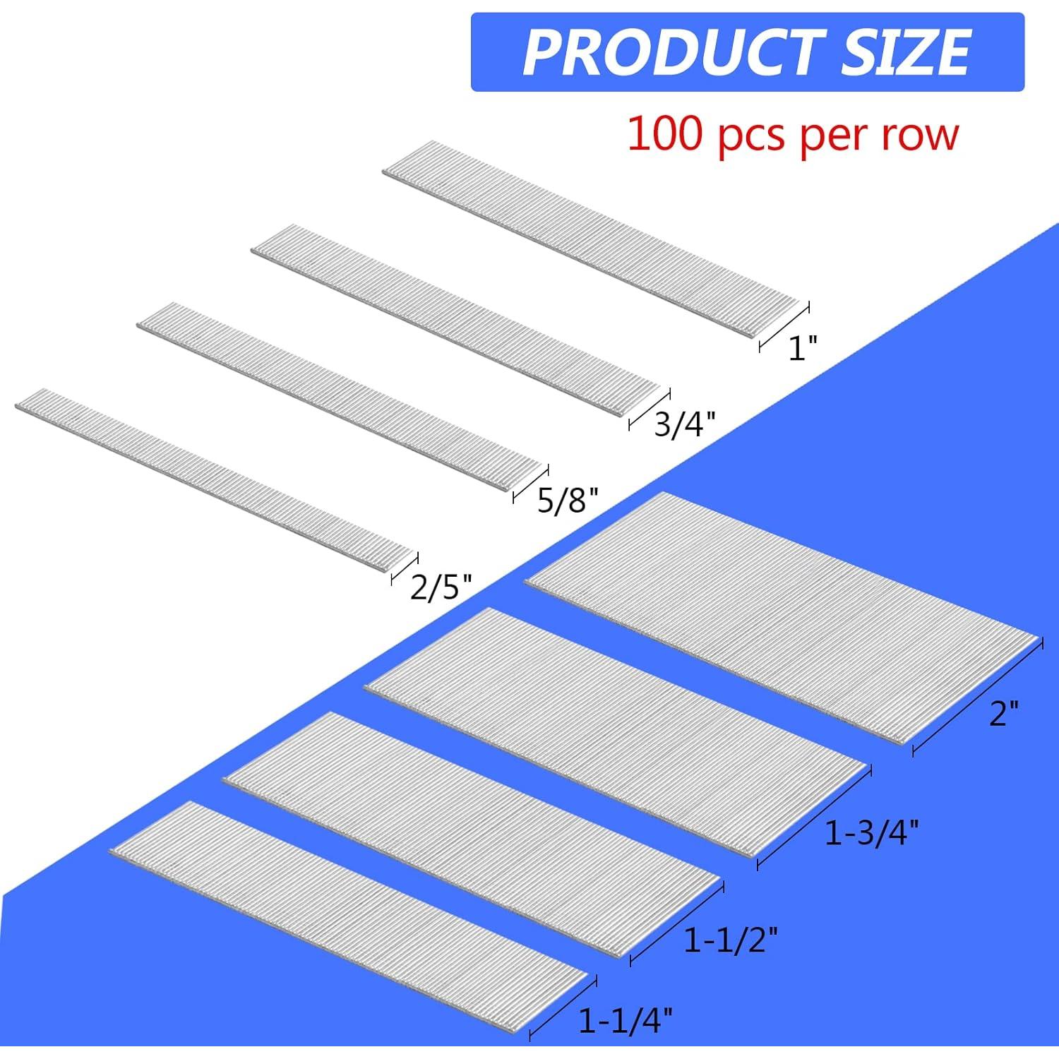 Clavos Brad 18 GA Galvanizados SimCos 1600 Unidades Variados