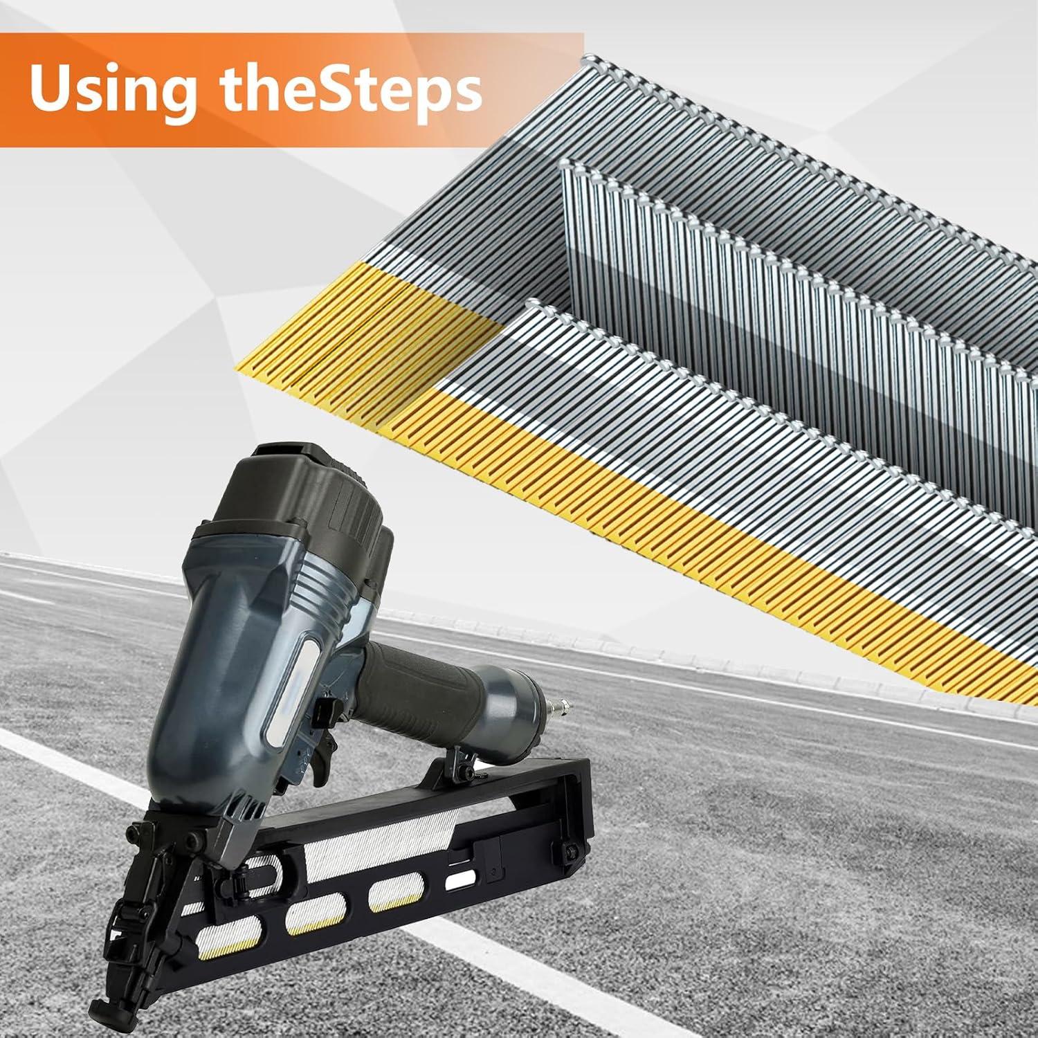 Clavos de Acabado Angulados 15 Gauge Galvanizados - 900 Piezas