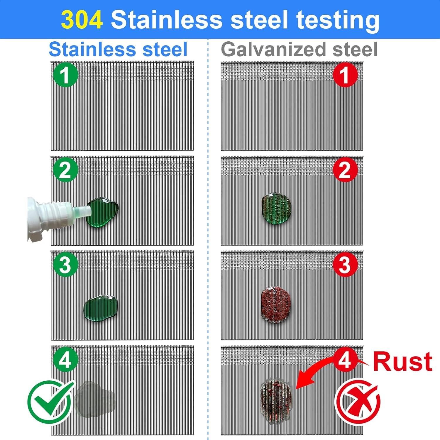 Clavos Brad 18 GA SimCos 1600 pcs Acero Inoxidable 1.59-5.08 cm