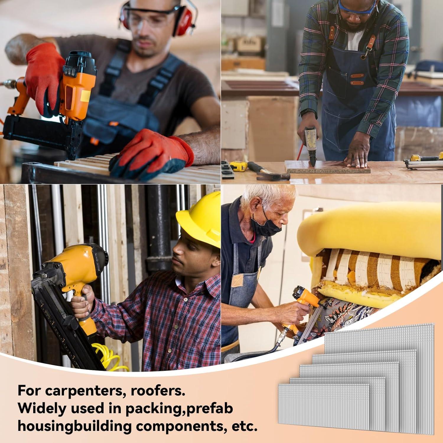 Clavos de Acabado 16 Gauge NIANRONGHUA 5000 Piezas 5 Tamaños