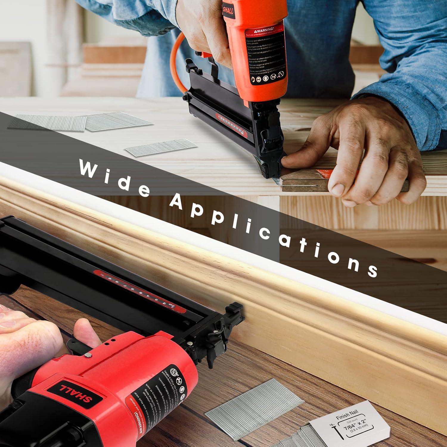 Clavos de Terminación Galvanizados 16GA 2000 Piezas 32-64mm