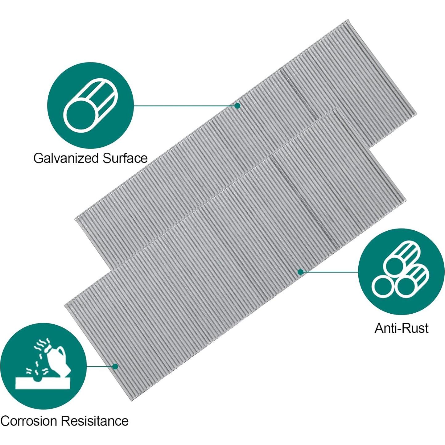 Clavos Brad Galvanizados 18 Gauge 5.08 cm MIVIDE - Paquete 5000