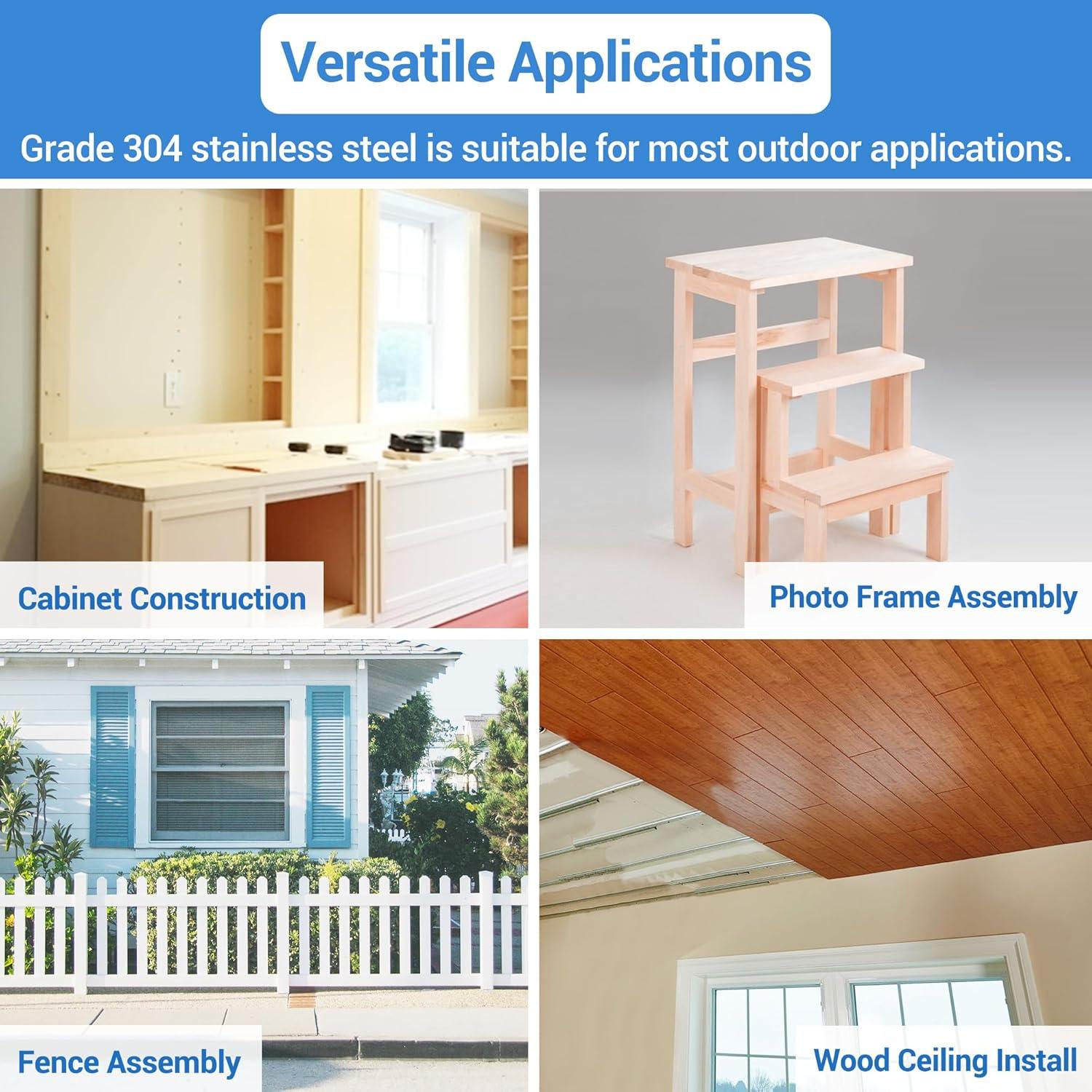 Clavos Brad de Acero Inoxidable 304 Meite 18GA 5.1cm 2000u