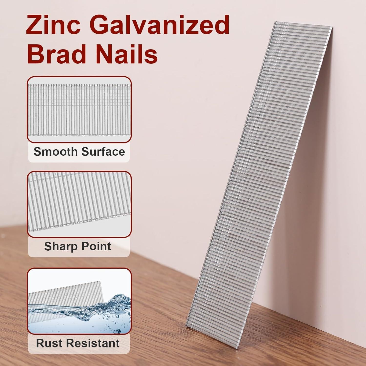 Clavos Brad DEWBIN 18 GA 6000 Pcs 38mm Galvanizados