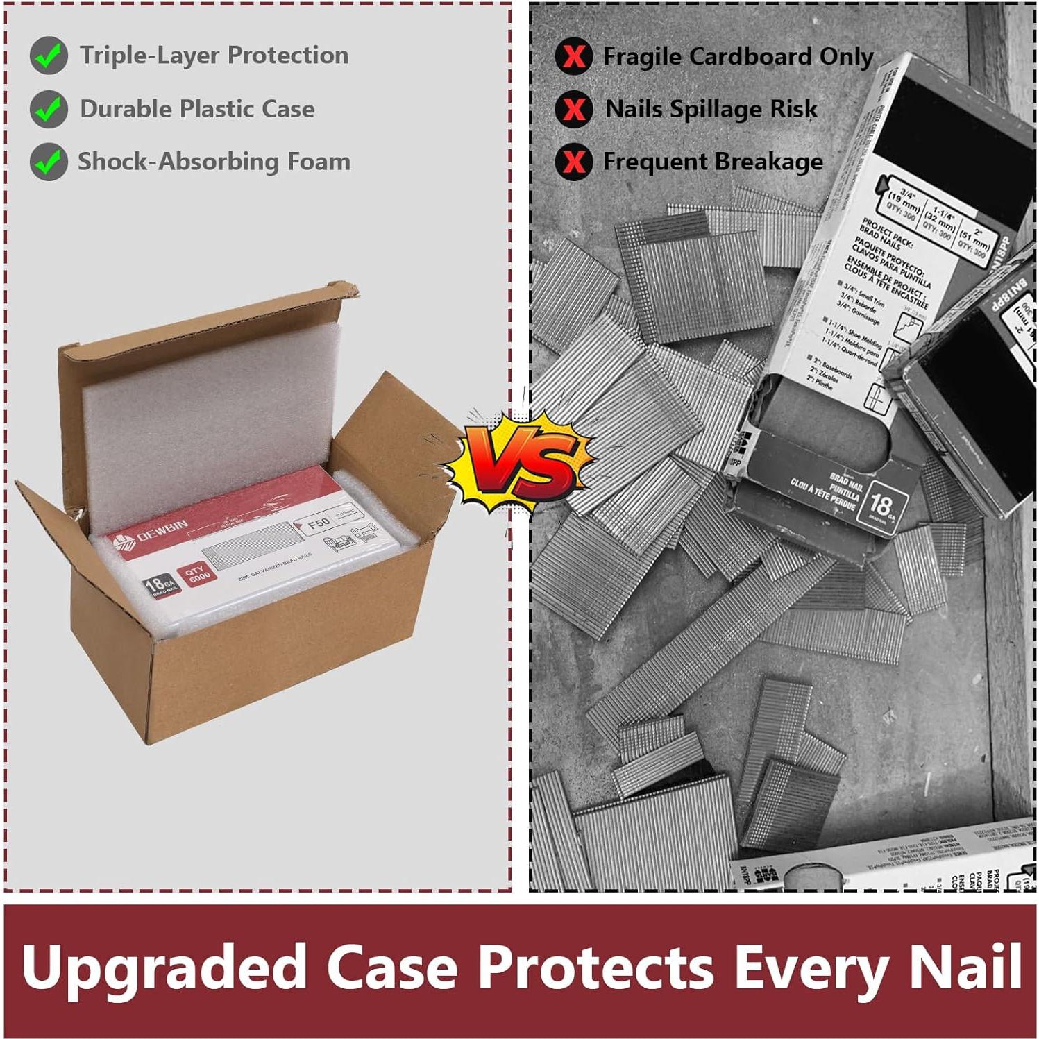 Clavos Brad DEWBIN 18 GA 6000 Pcs 38mm Galvanizados