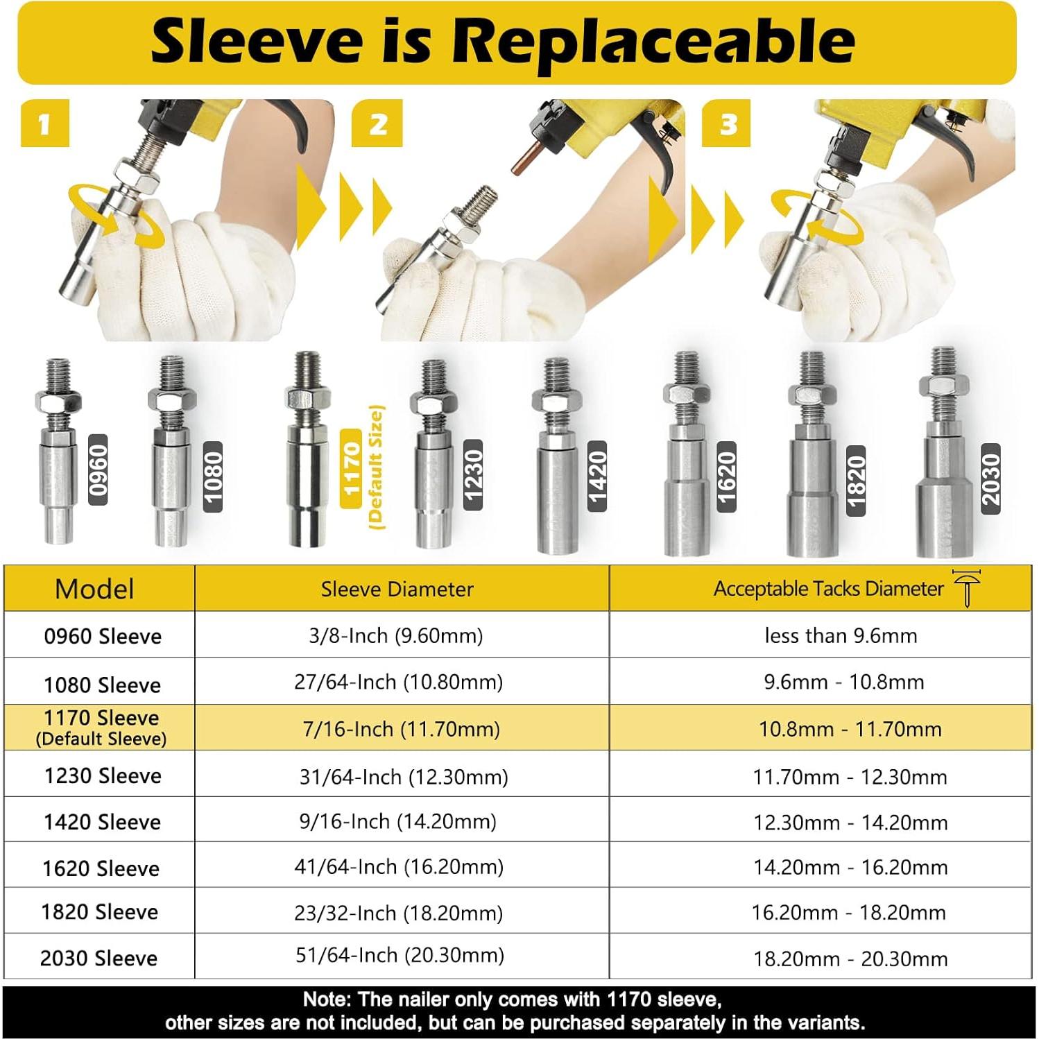 Pistola de Clavos Neumática CTS 1170 para Tapicería 11.7mm