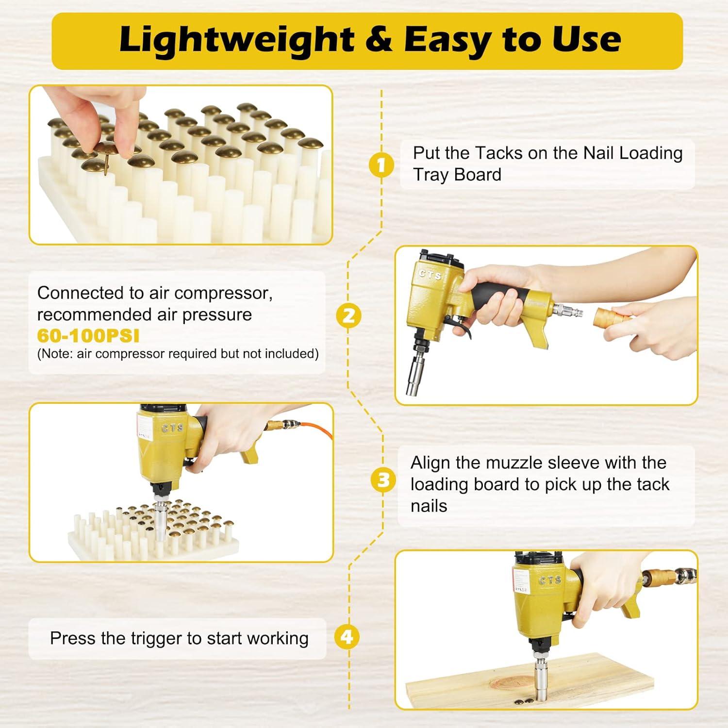 Pistola de Clavos Neumática CTS 1170 para Tapicería 11.7mm