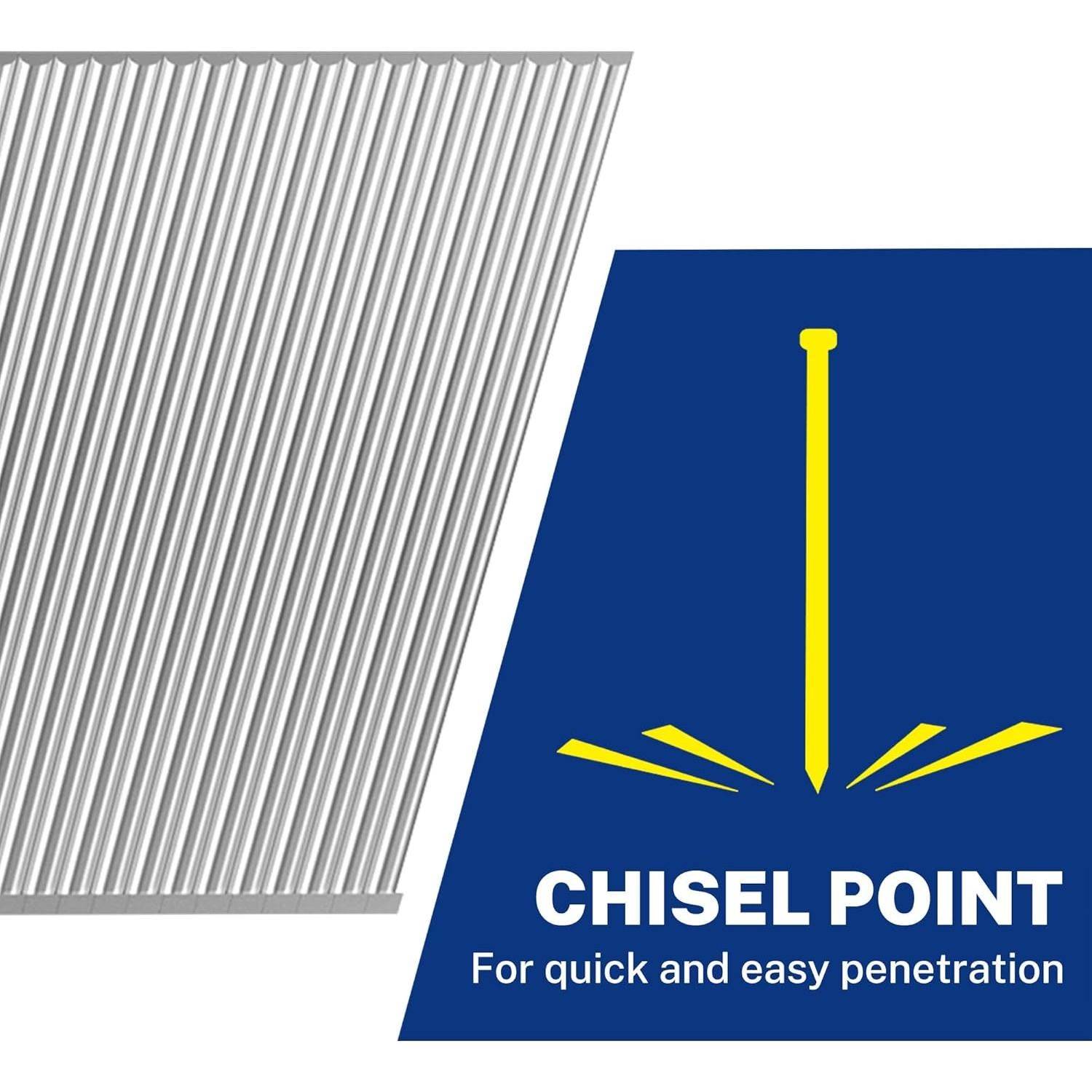 Clavos Brad Universales WORKPRO 18 Gauge 6000 Piezas 3.18 cm