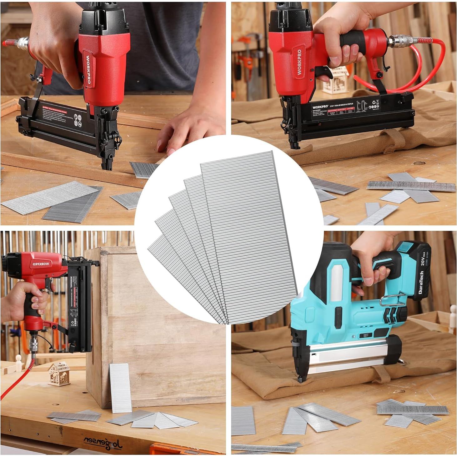 Clavos Brad Universales WORKPRO 18 Gauge 6000 Piezas 3.18 cm