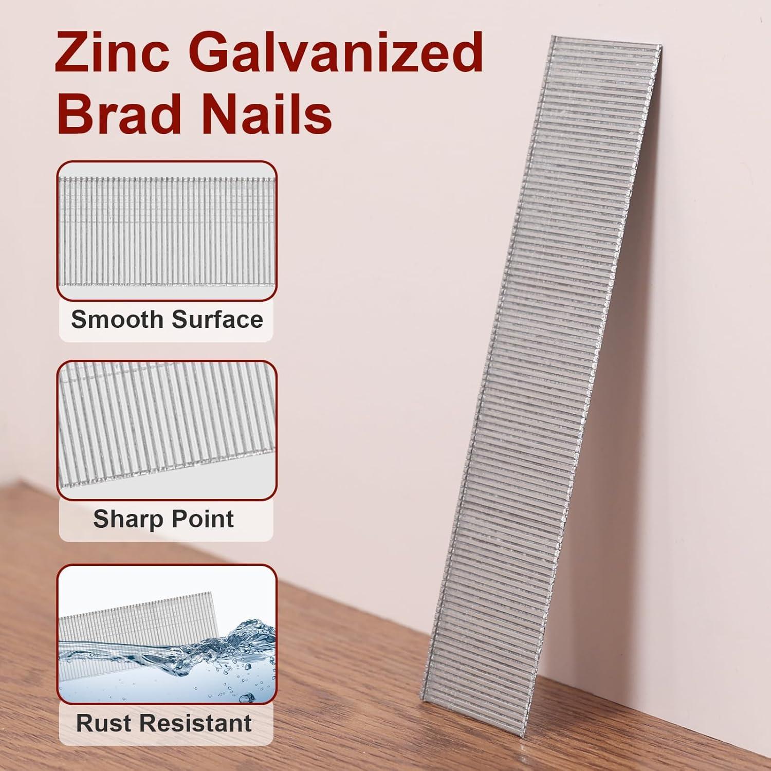 Clavos Brad DEWBIN 18GA Galvanizados 6000 Pcs 32mm