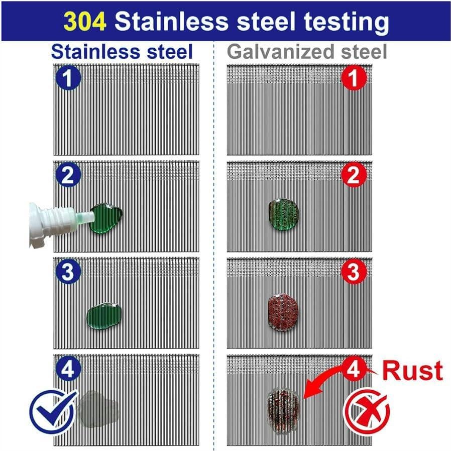 Clavos de Acero Inoxidable 16 GA HW HAMWOO - 2400 Unidades