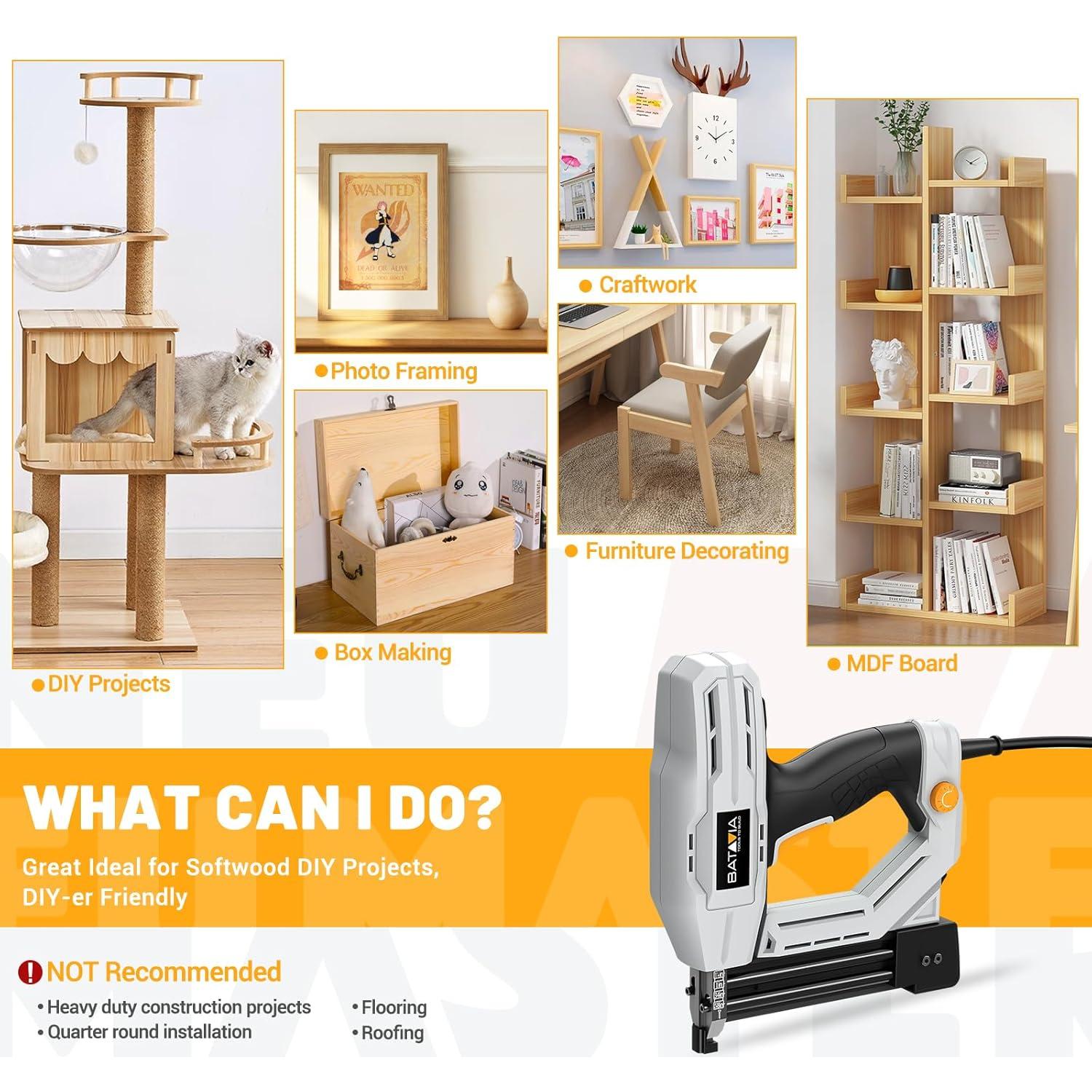 Pistola de Clavos Eléctrica Batavia BTC0040 120V 2-en-1