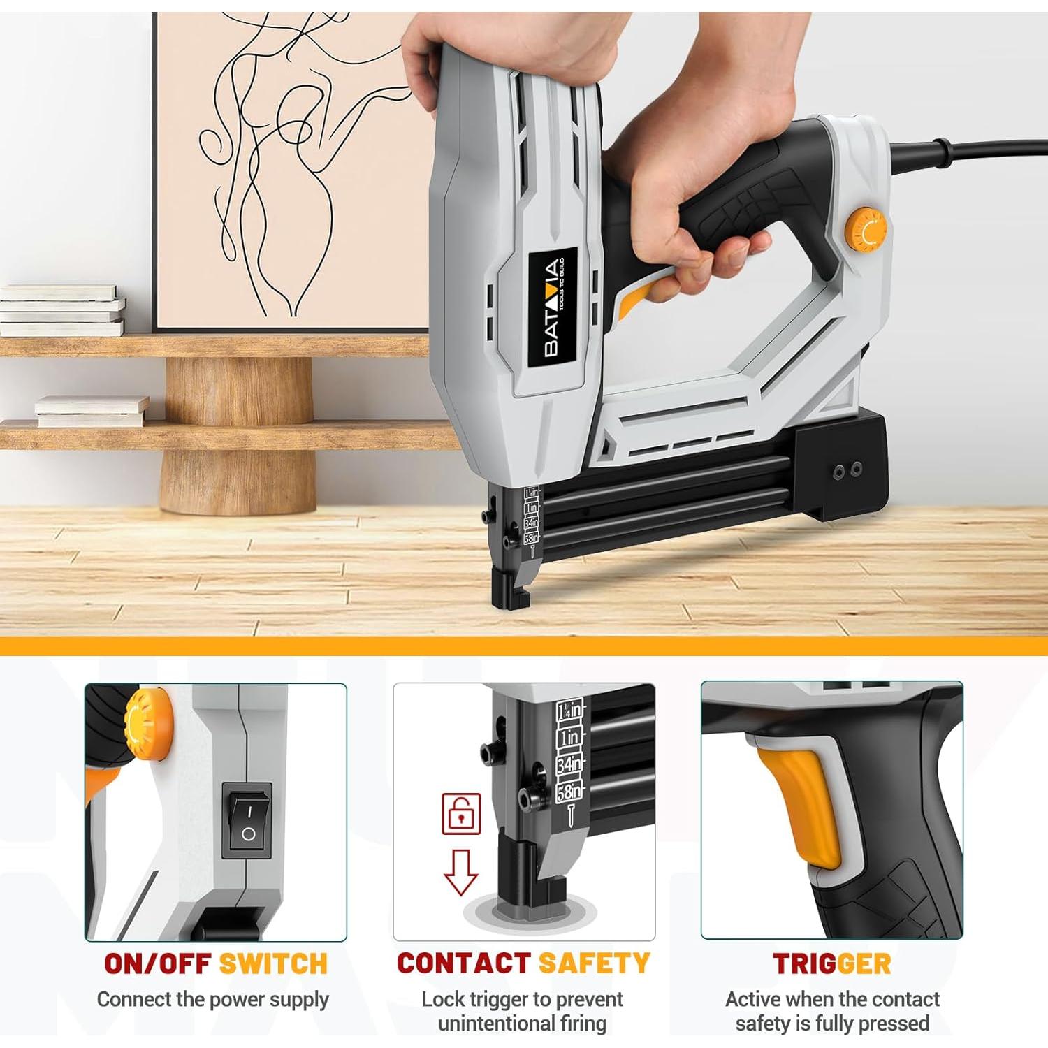 Pistola de Clavos Eléctrica Batavia BTC0040 120V 2-en-1