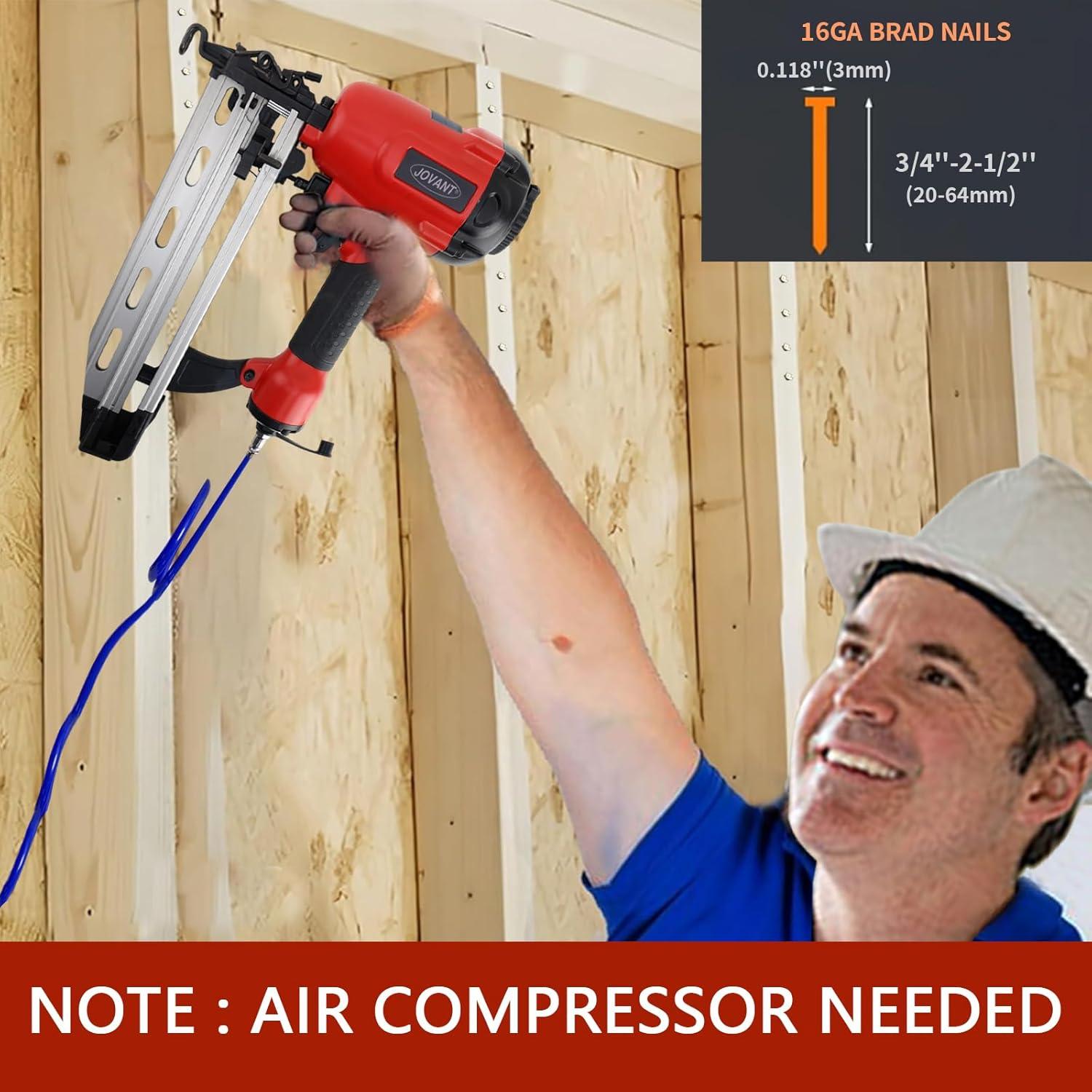 Clavadora Neumática de Acabado Jovant HPJ00202 16G 3/4 a 2.5"