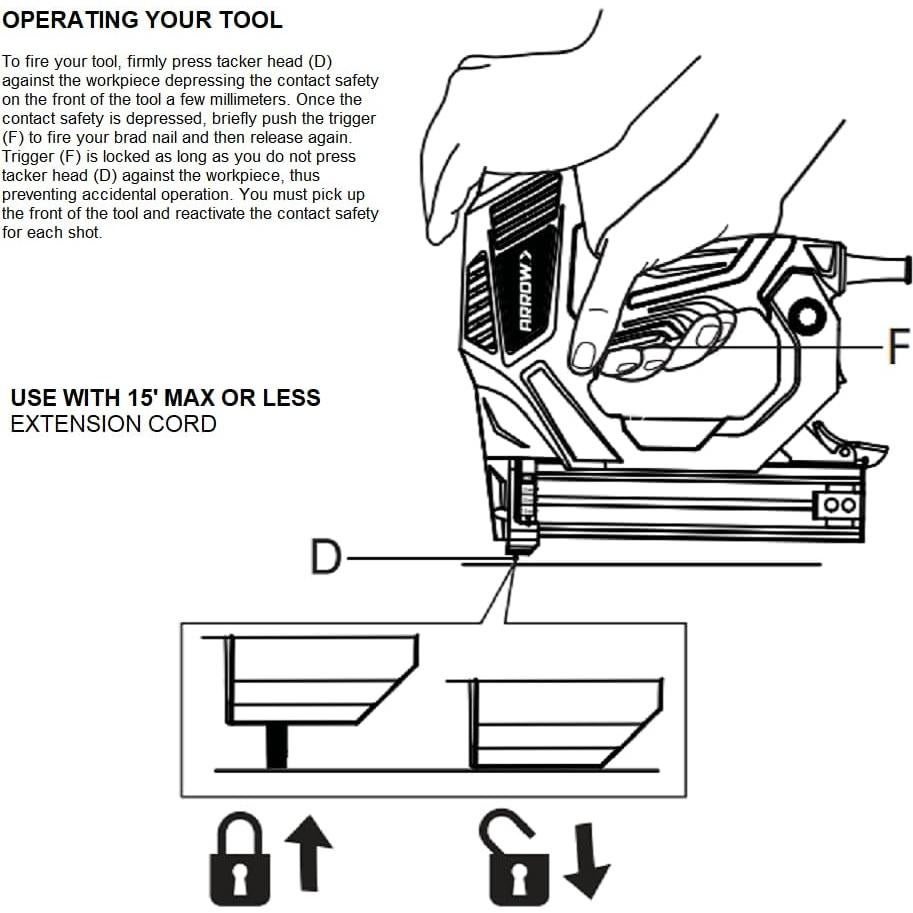 Clavadora eléctrica Brad Arrow ET200BN 2.58 kg ajustable