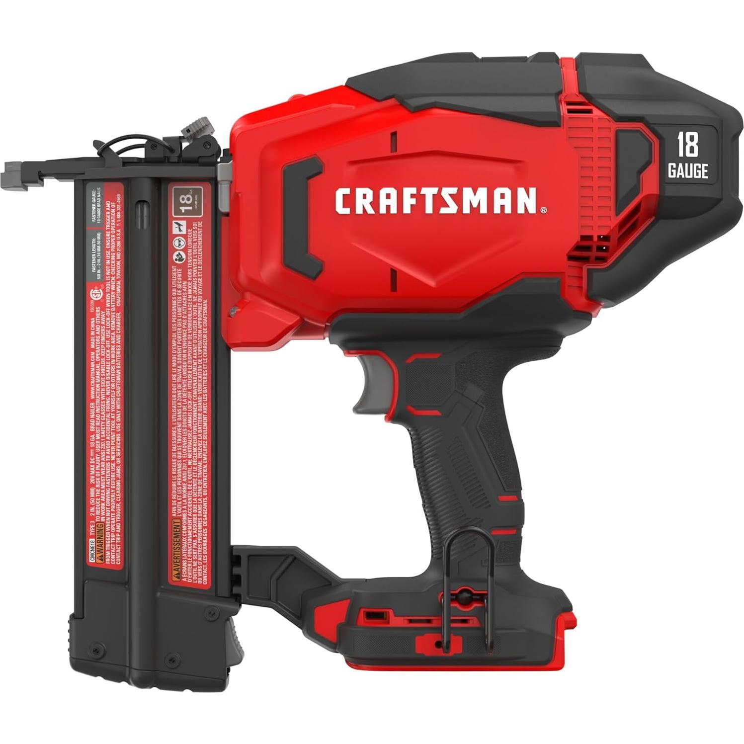 Clavadora Cordless CRAFTSMAN V20 18GA 3.08kg Sin Compresor