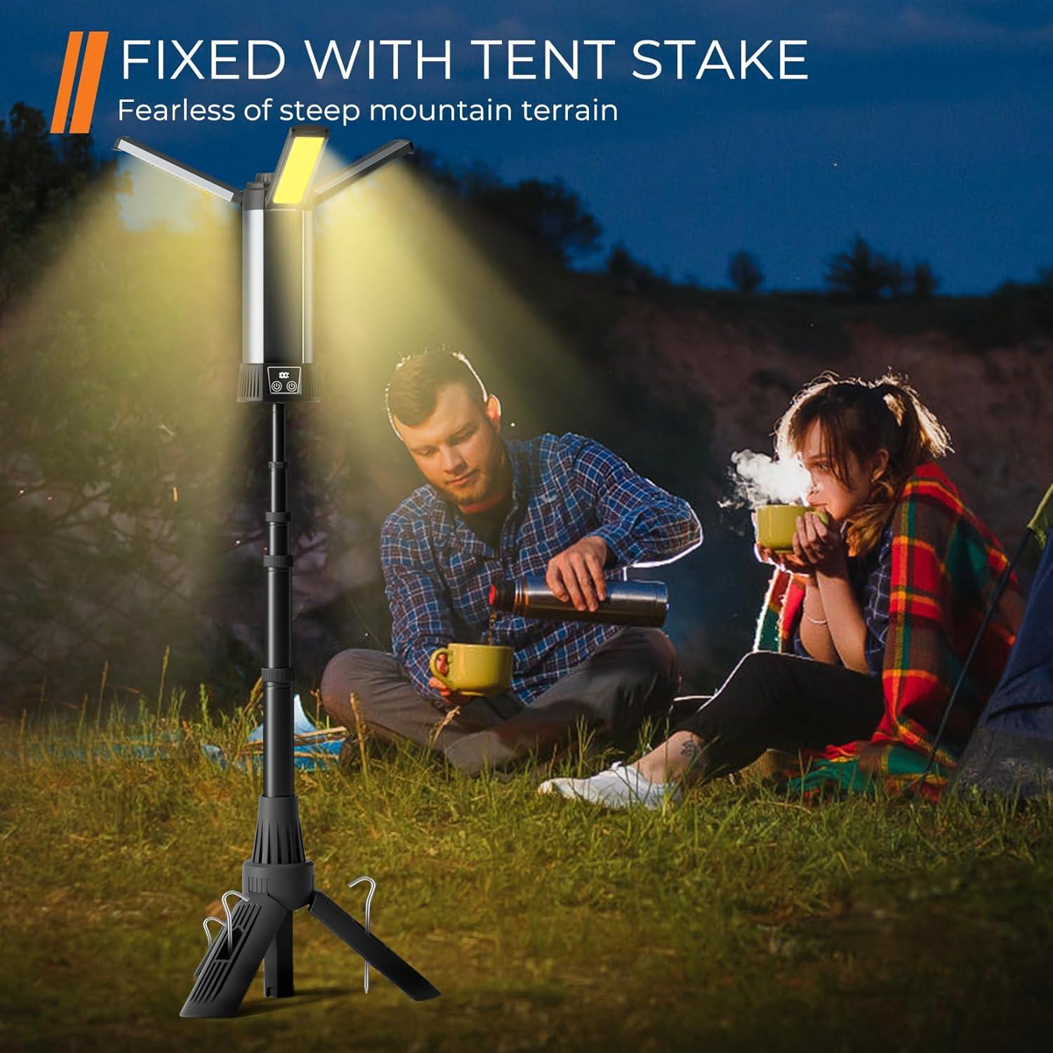 Luz de Trabajo LED Recargable Mlogiroa con Trípode 2000 Lúmenes