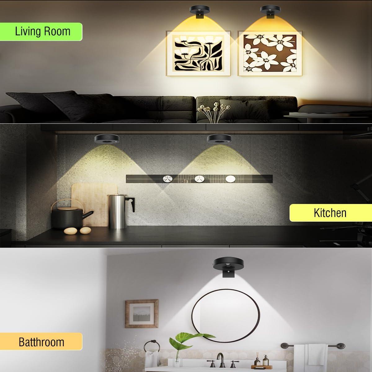 3Pack Luces LED EUIOKUN para Cuadros con Control Remoto