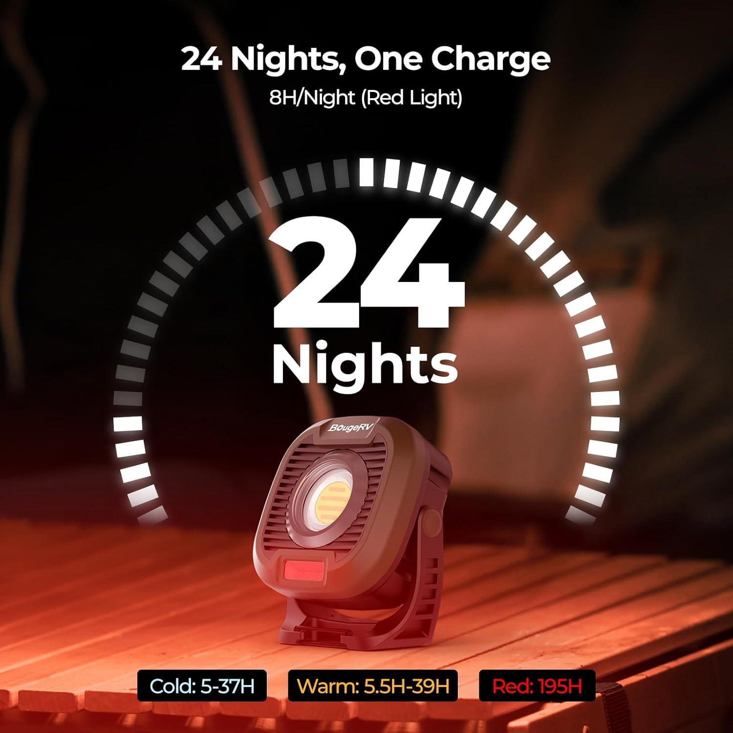 Luz de Trabajo Recargable BougeRV AL05 PRO 1500LM LED Magnética