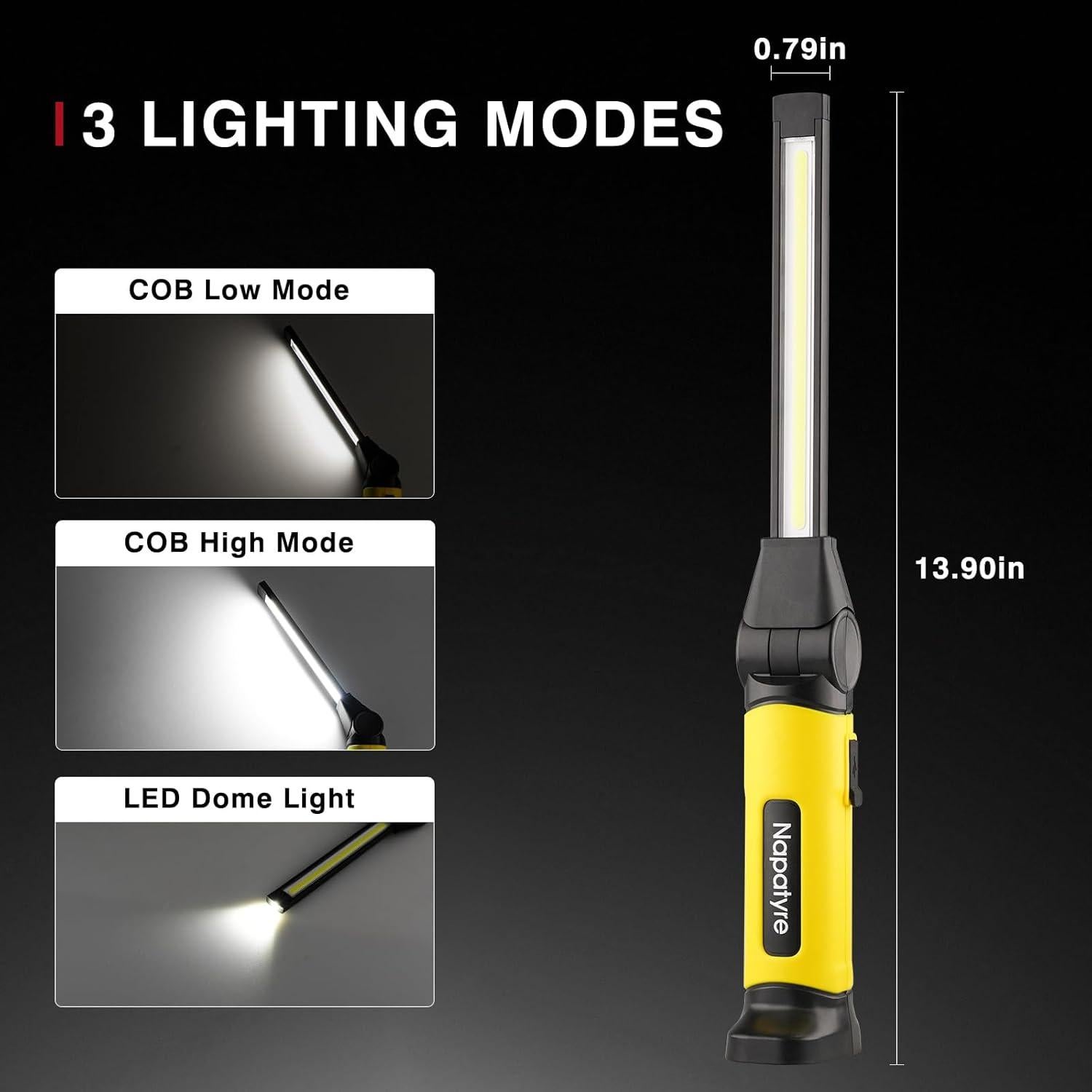 Luz de Trabajo LED Napatyre 1000 Lúmenes Recargable 2 Pzas