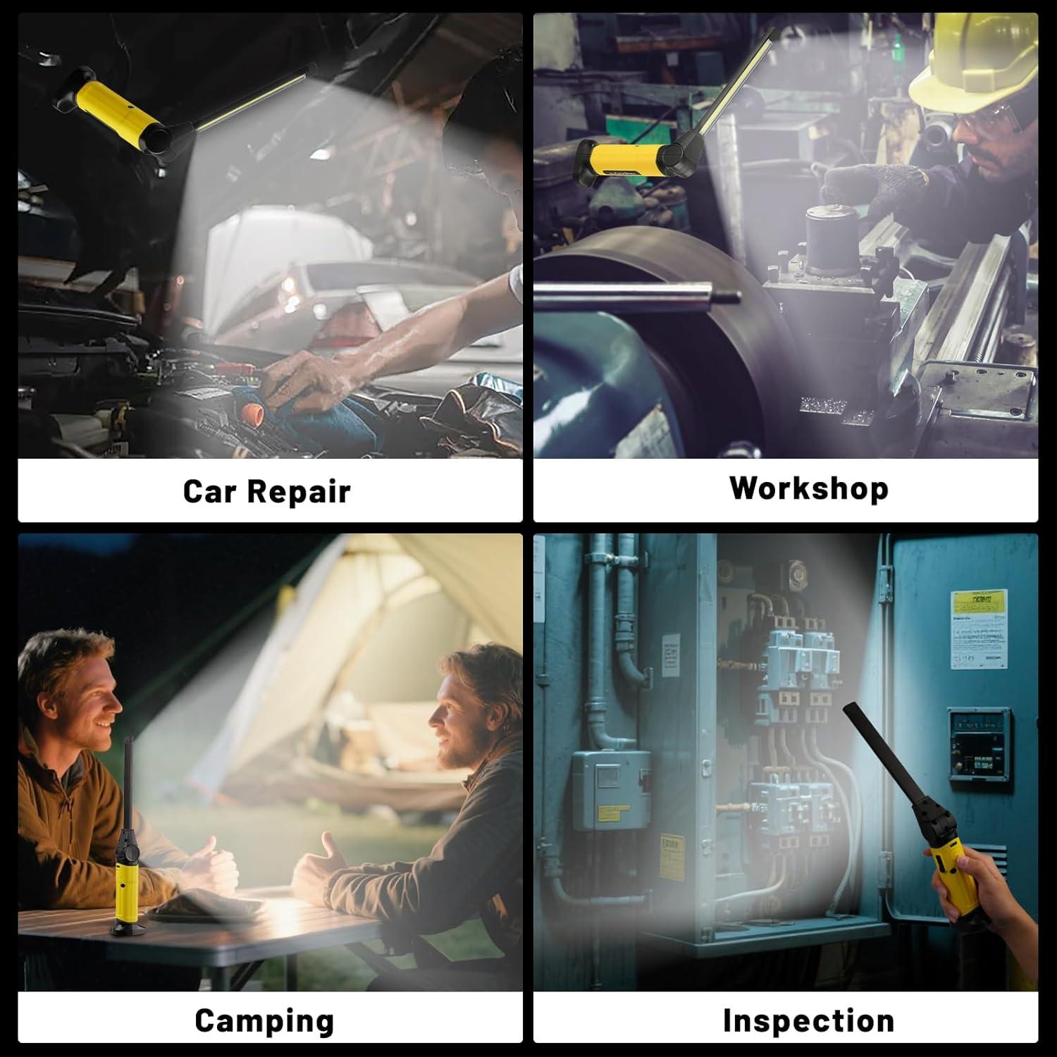 Luz de Trabajo LED Napatyre 1000 Lúmenes Recargable 2 Pzas