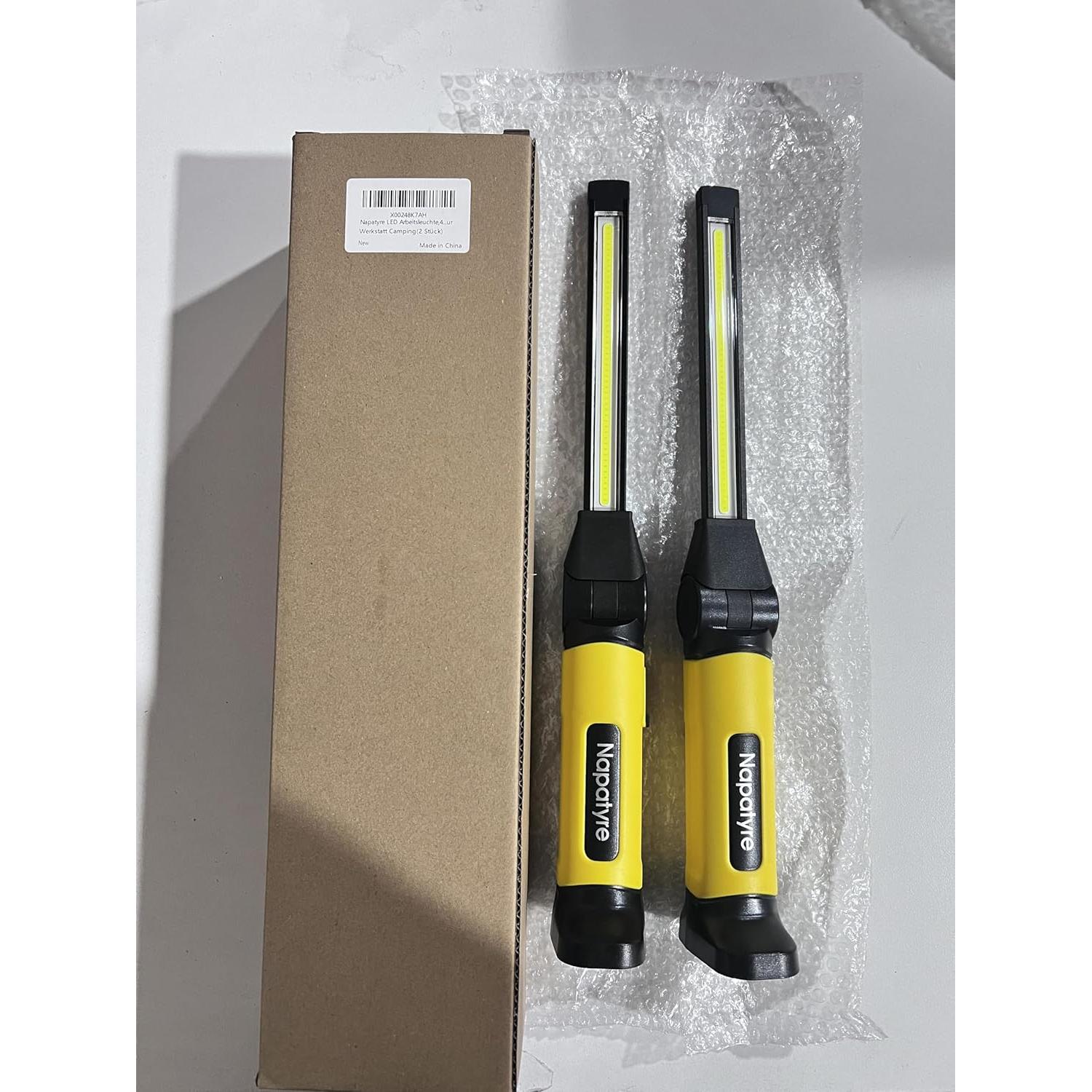 Luz de Trabajo LED Napatyre 1000 Lúmenes Recargable 2 Pzas