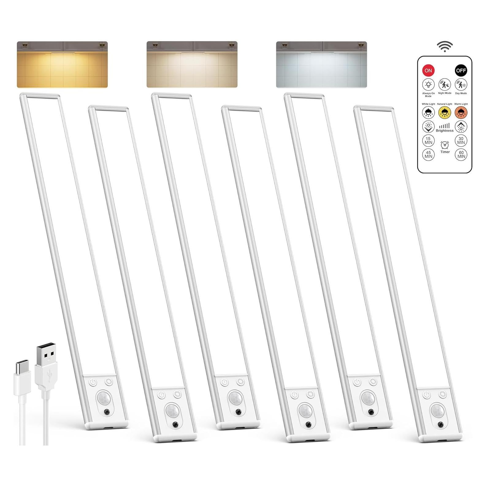 Iluminación Bajo Gabinete Inalámbrica LENOMA 62 LED 3 Colores