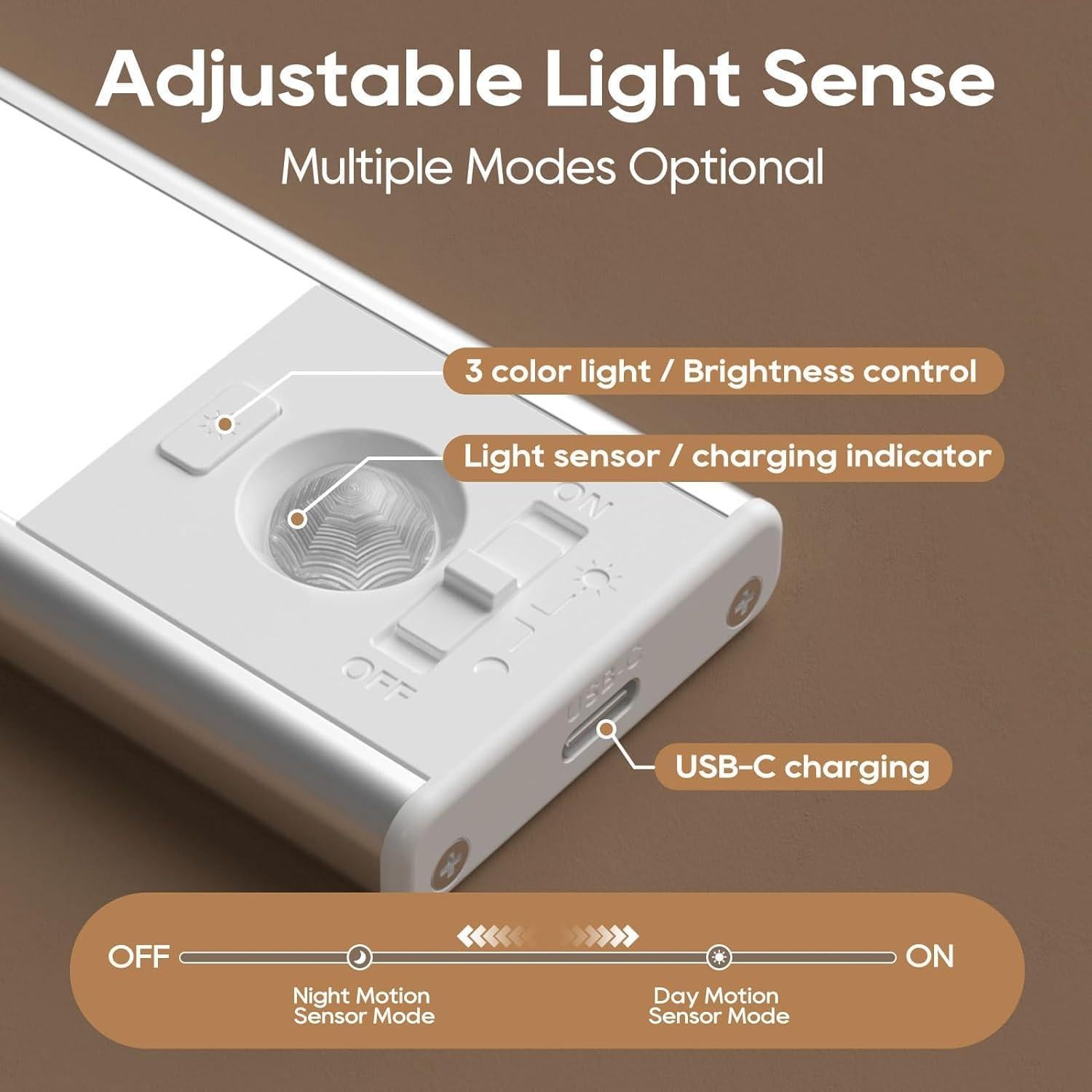 Paquete de 2 Luces Bajo Gabinete DiDiSky LED Recargables
