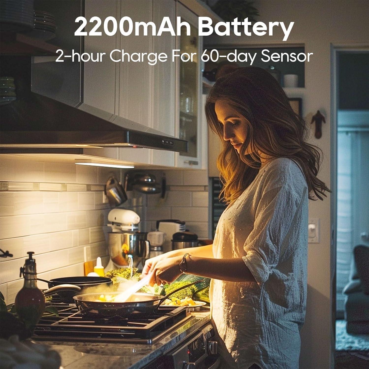 Paquete de 2 Luces Bajo Gabinete DiDiSky LED Recargables