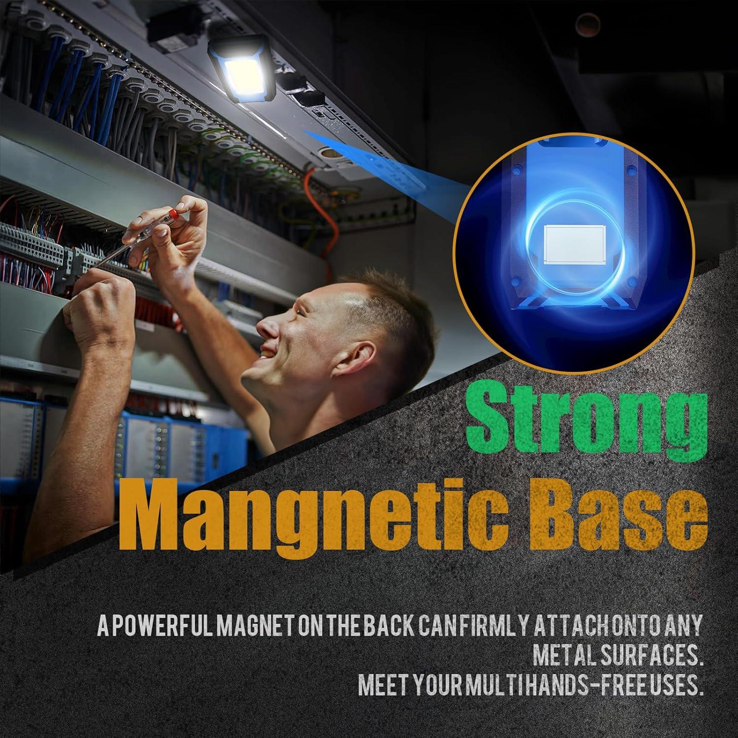 Luz de Trabajo LED Recargable WARSUN 40W 1500 Lúmenes