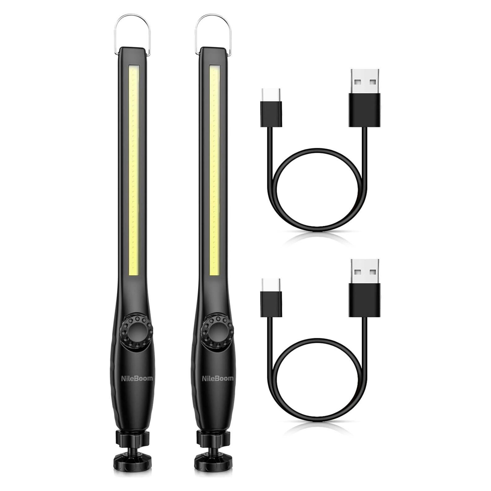 Luz de Trabajo LED NileBoom 800 Lúmenes Recargable 2 Pack