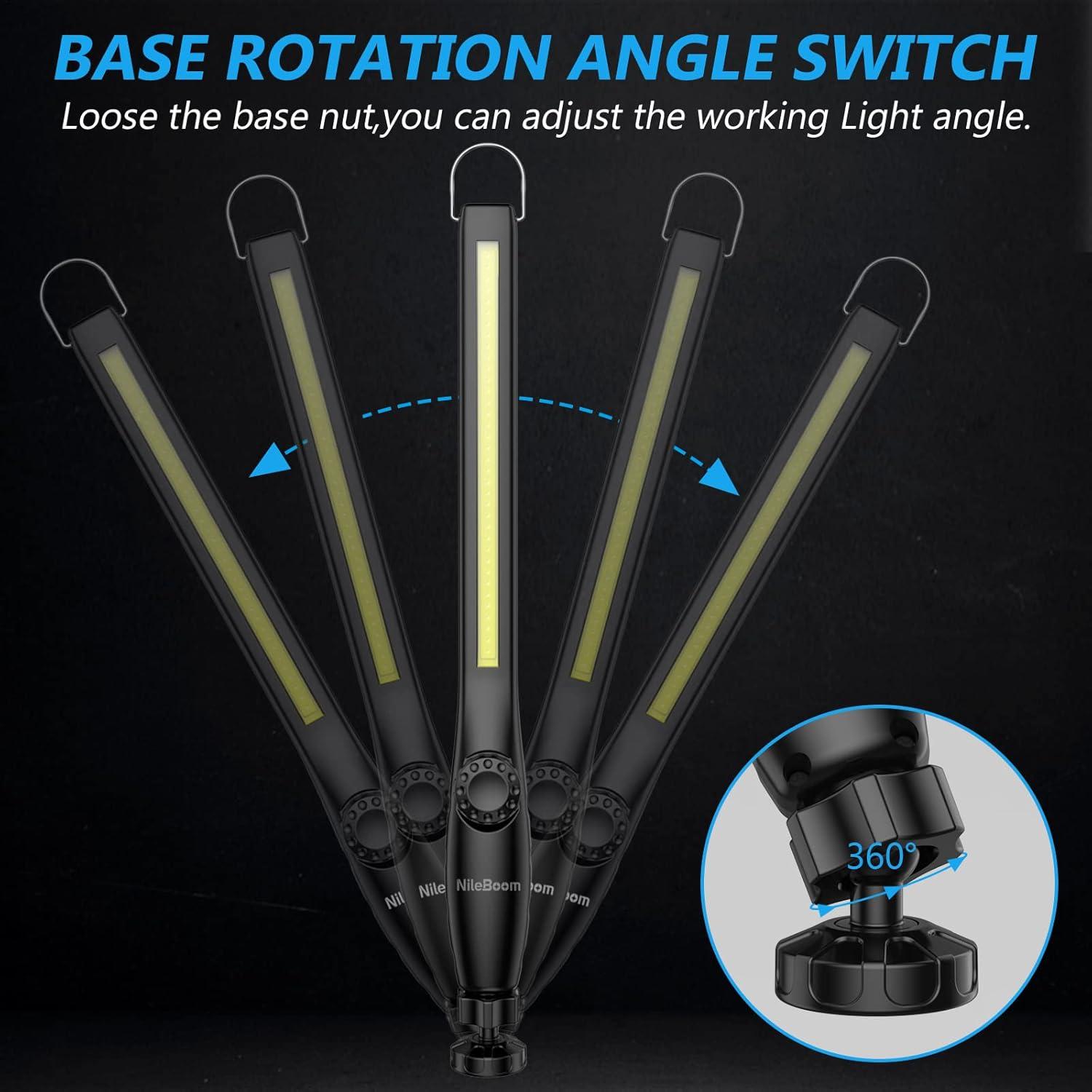 Luz de Trabajo LED NileBoom 800 Lúmenes Recargable 2 Pack