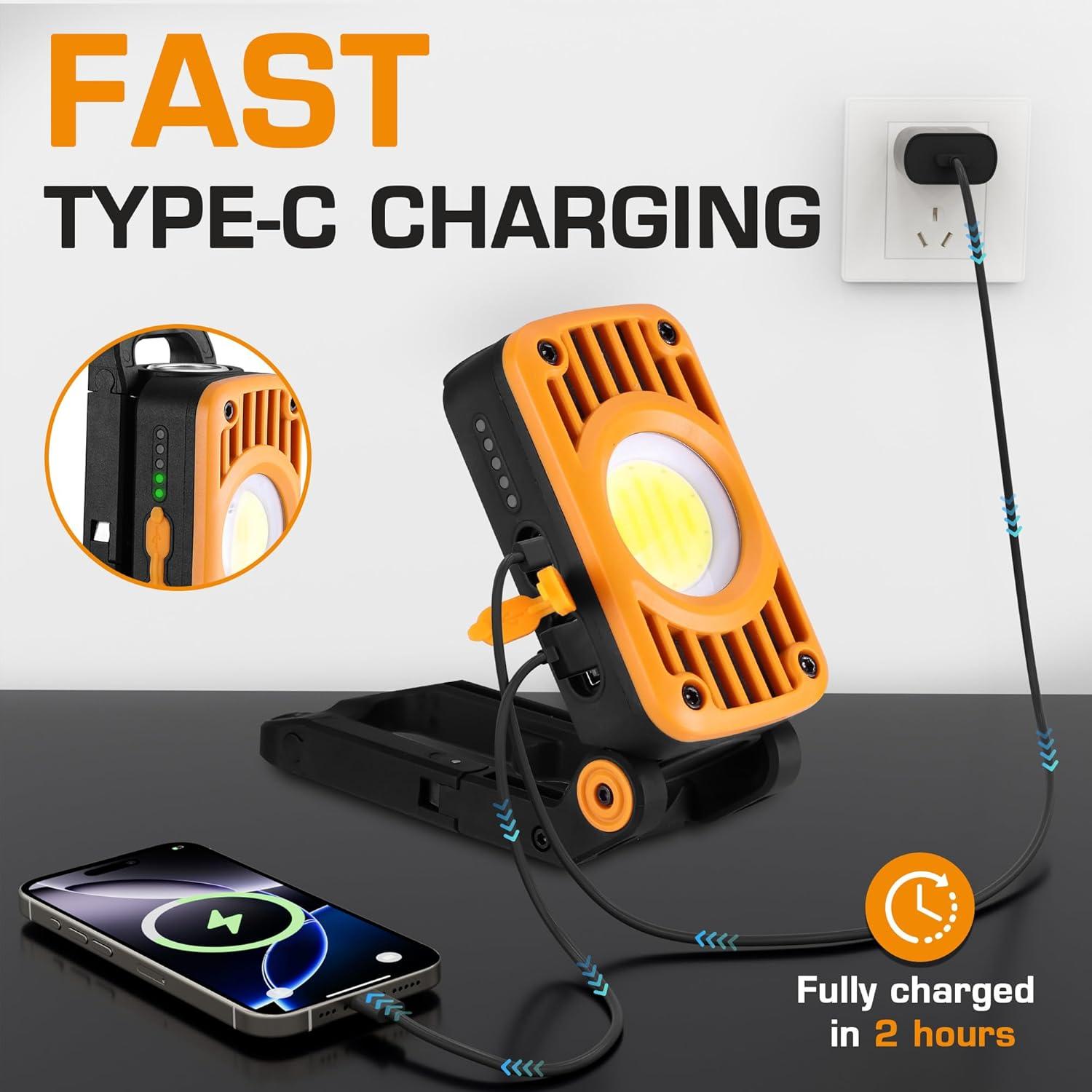 Luz de Trabajo Plegable Recargable EverBrite 1200 Lúmenes