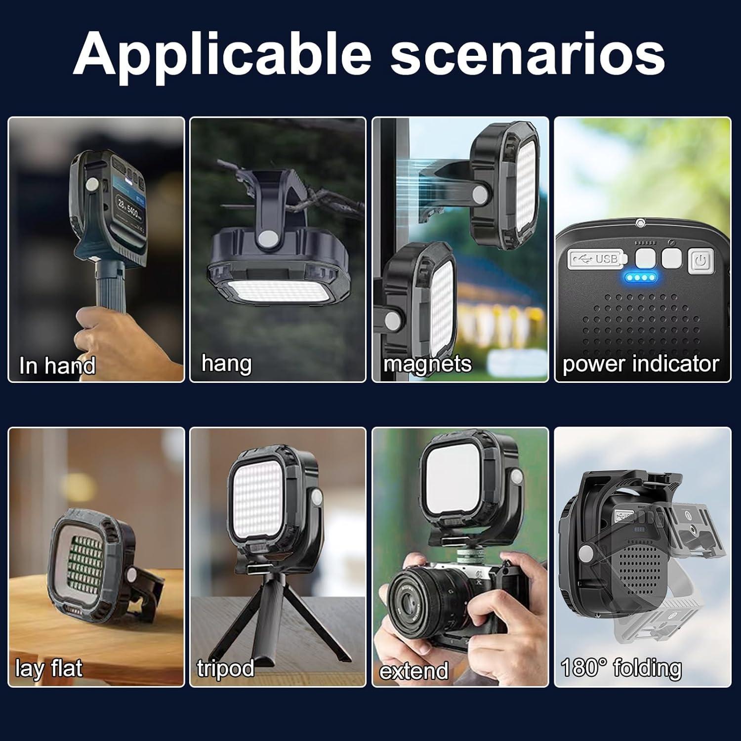 Luz de trabajo LED recargable DXSAWA 2500LM IP65 portátil