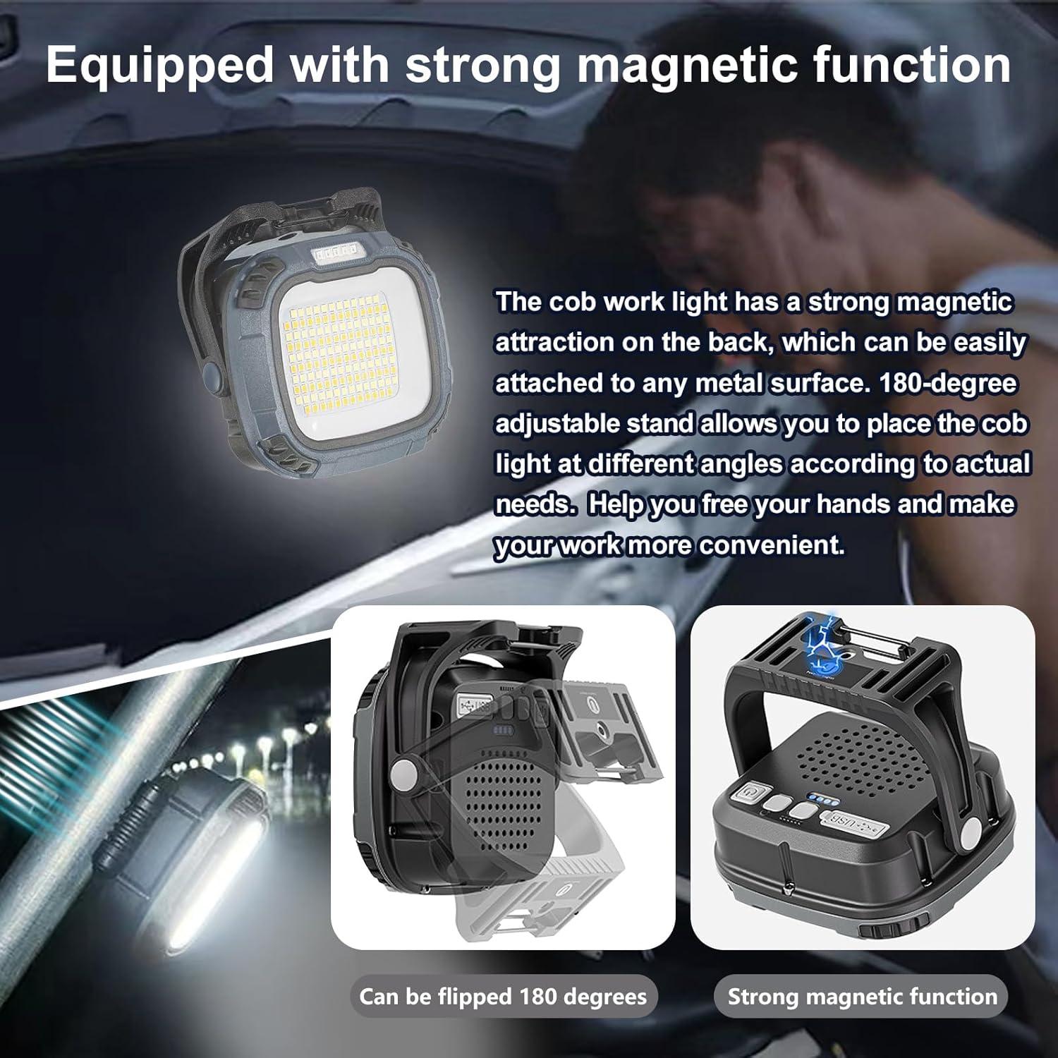 Luz de trabajo LED recargable DXSAWA 2500LM IP65 portátil