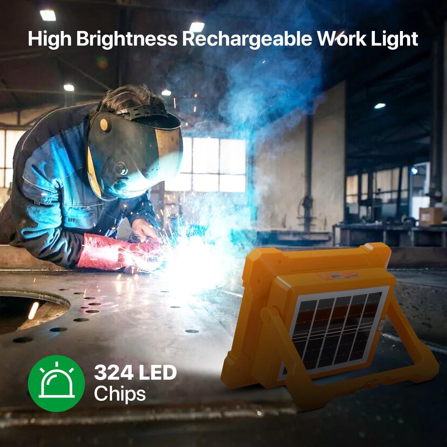 Luz Solar de Trabajo LED Kifflux 300W Recargable IP66