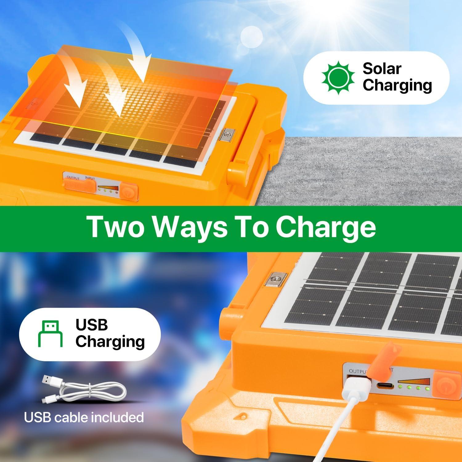 Luz Solar de Trabajo LED Kifflux 300W Recargable IP66