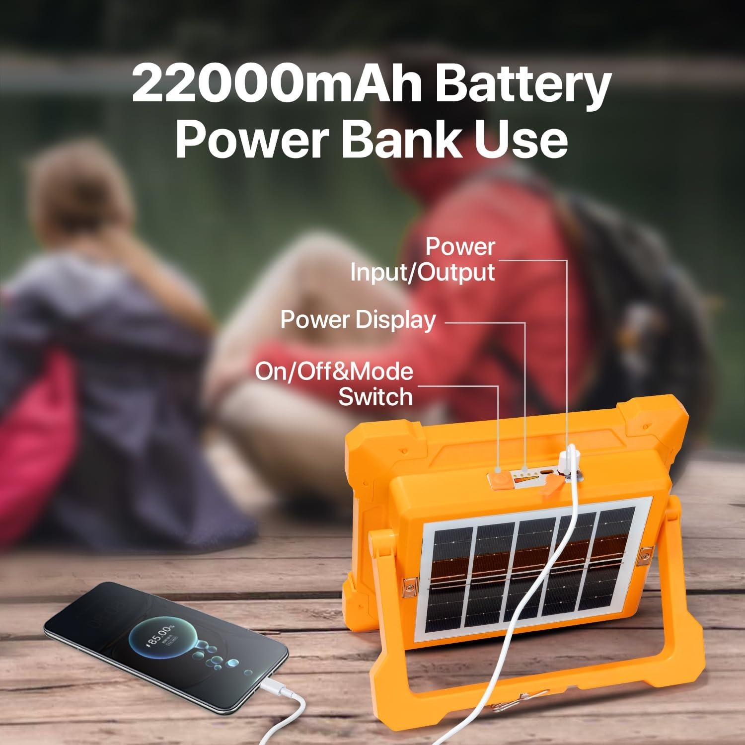 Luz Solar de Trabajo LED Kifflux 300W Recargable IP66