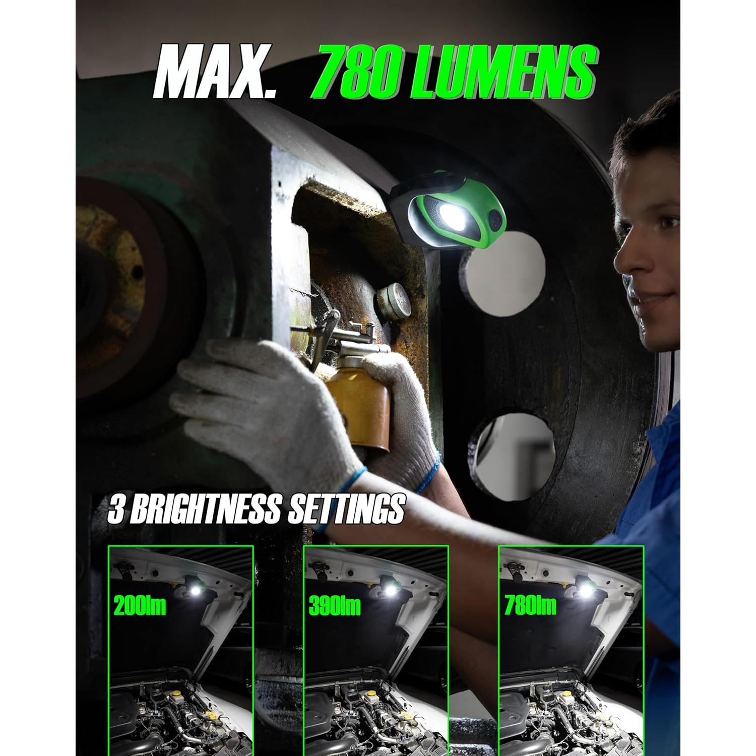 Luz de Trabajo LED Carelite 780 Lúmenes Verde 3 Modos