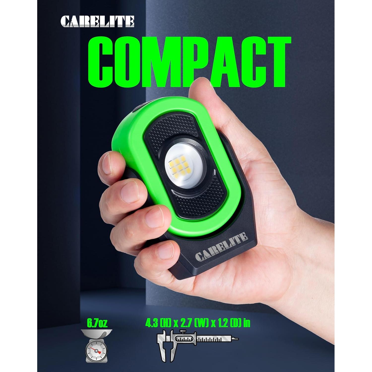 Luz de Trabajo LED Carelite 780 Lúmenes Verde 3 Modos