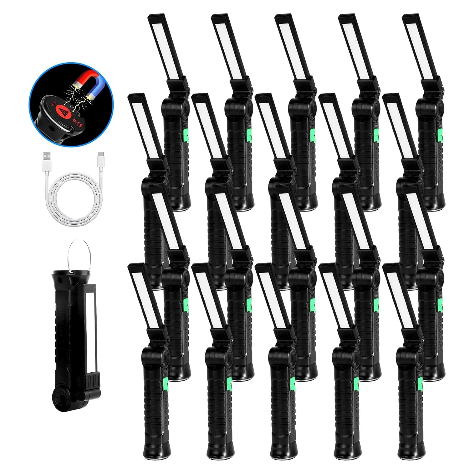 Luz de Trabajo Recargable KunHe con Base Magnética - Paquete de 20