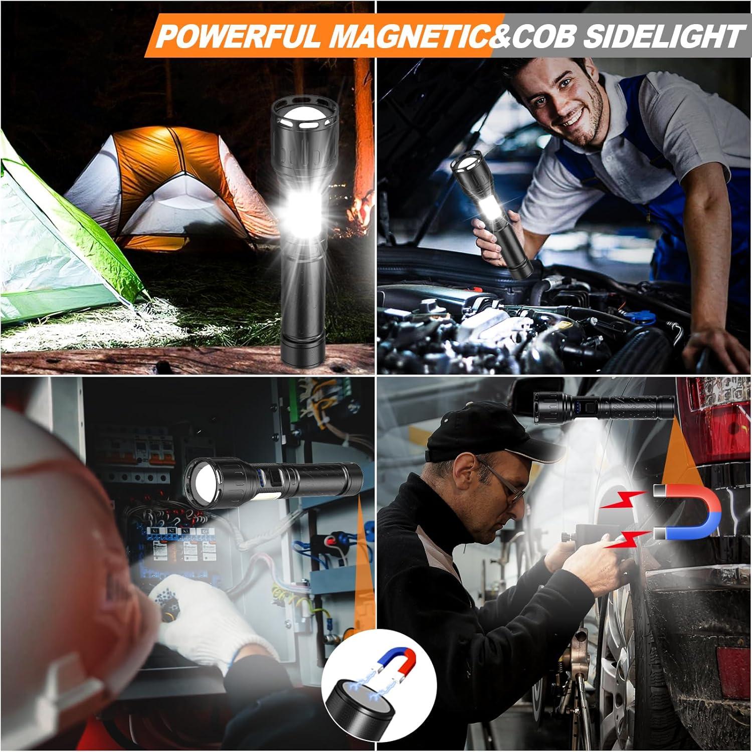 Linterna LED Táctica Recargable DanByte K2303 - 8 Modos, 5000 mAh