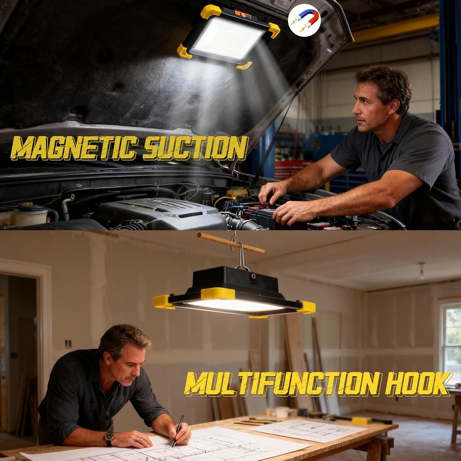 Luz de Trabajo Recargable KINQILIN 29000LM IP65 con Control Remoto