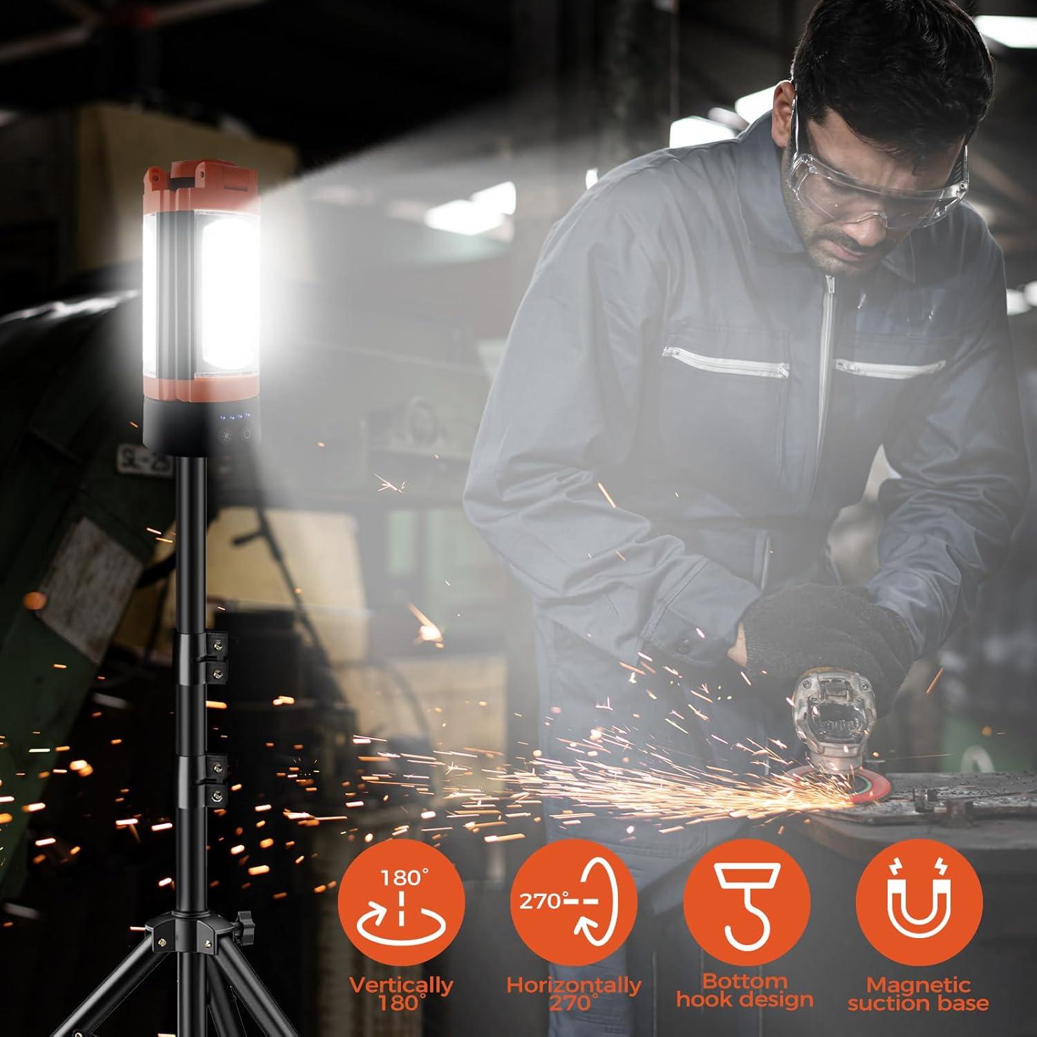 Luz de Camping Rylpoint 12000mAh 2200 Lúmenes con Soporte