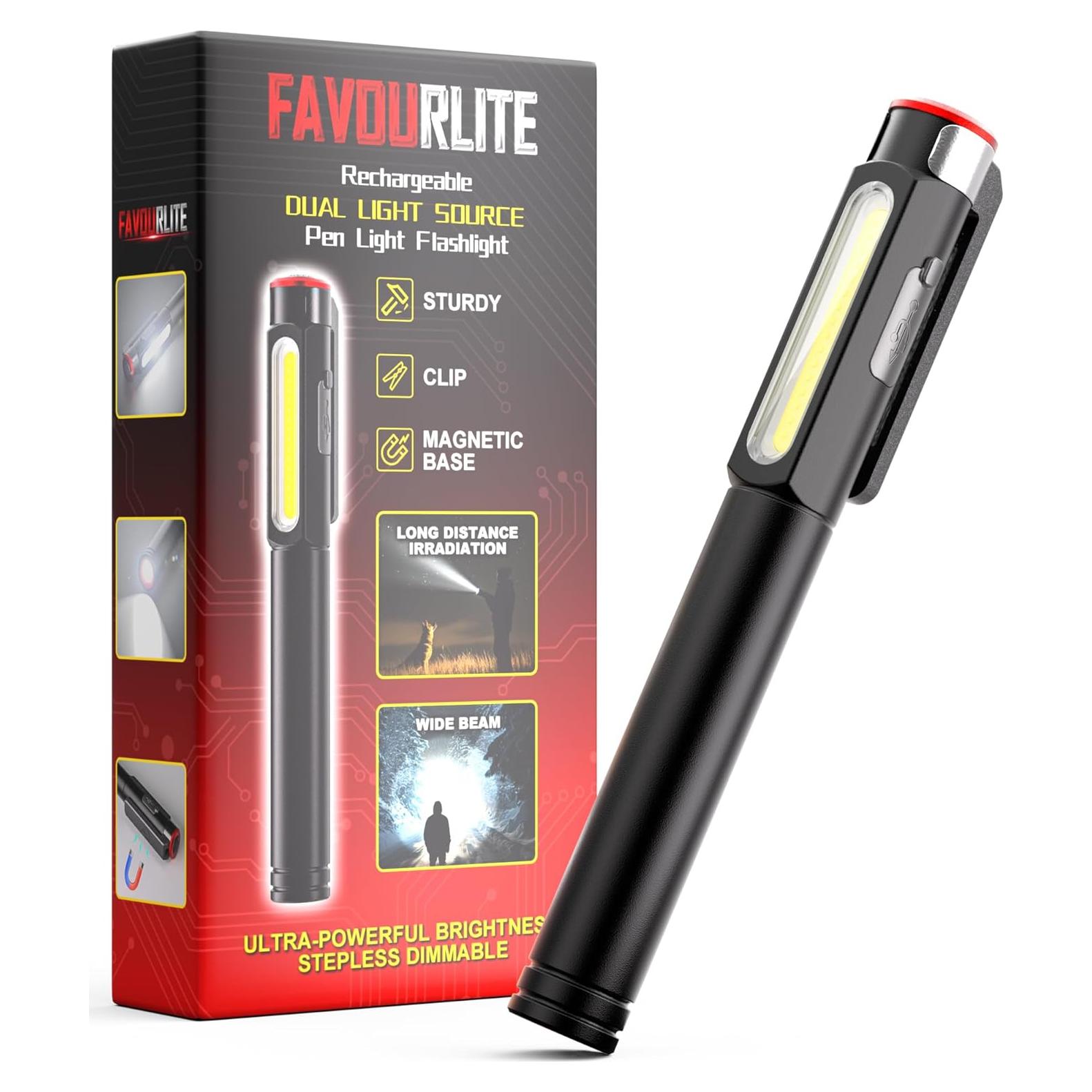 Linterna de bolígrafo recargable Lightbeoneus 800 lúmenes COB