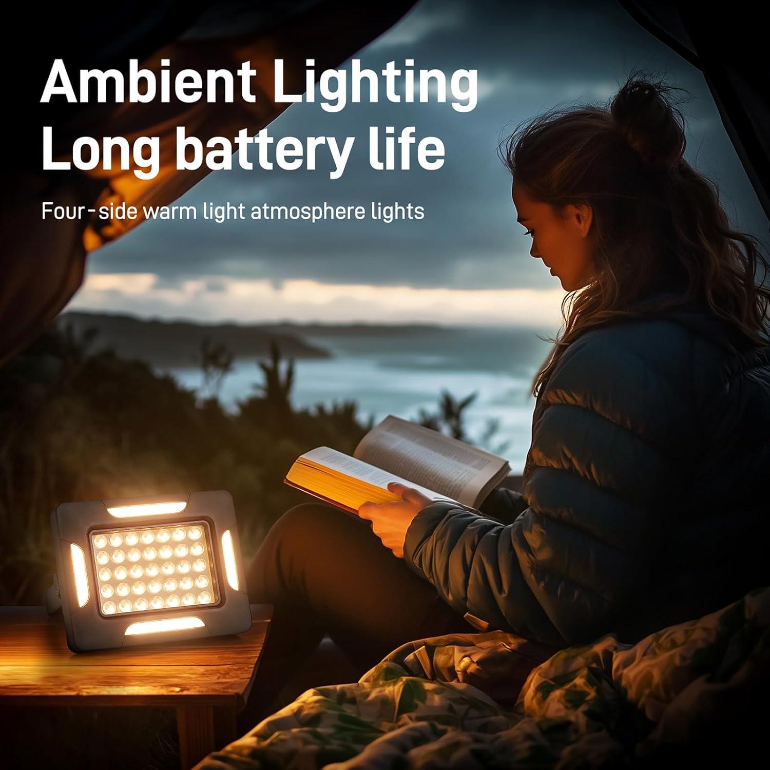 Luz de Camping LED Solar Berzfasa 2000LM IP67 5 Modos