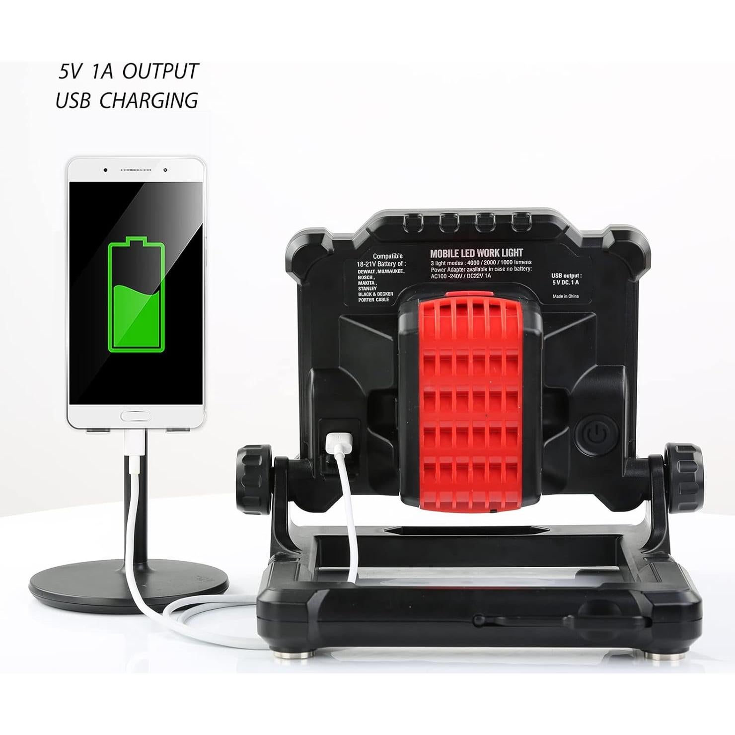 Luz de Trabajo Portátil LED 4000 Lúmenes DAYATOOL Inalámbrica