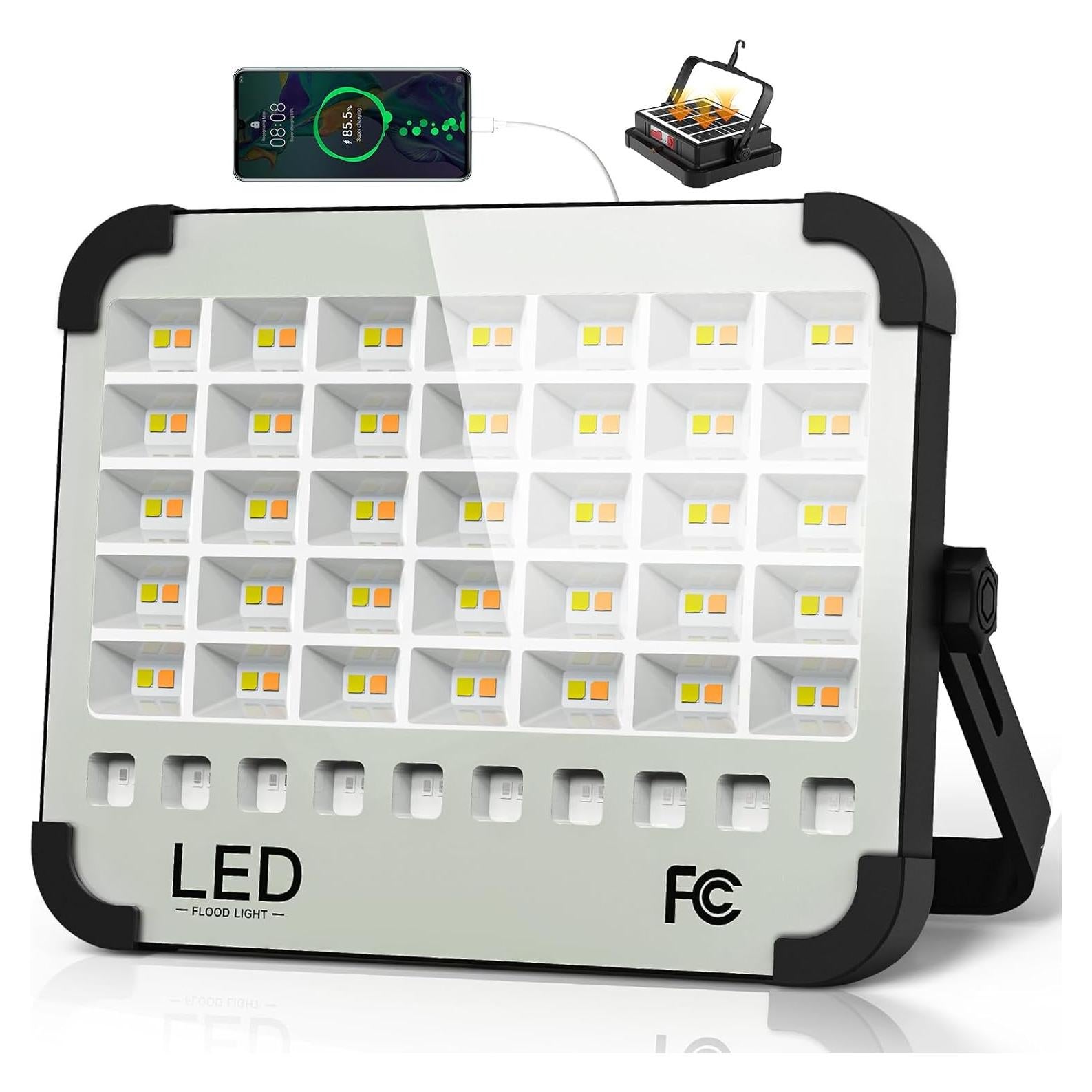 Luz de Trabajo Solar LED 300W Sinear 26000LM IP66 Recargable